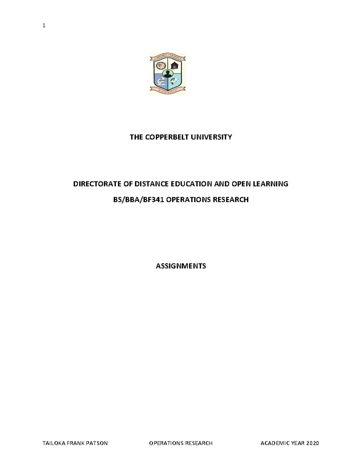 Assignment Document for Course Code: [Insert Course Code Here] - Studocu