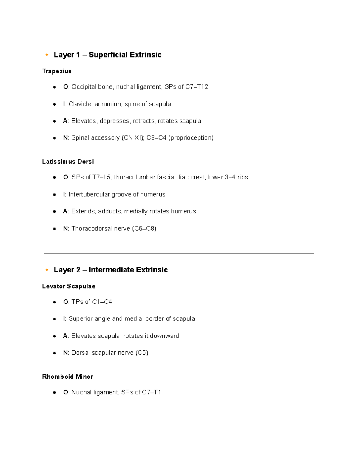 Quiz 5 Study Guide: Back Muscles & Joint Classifications - Studocu