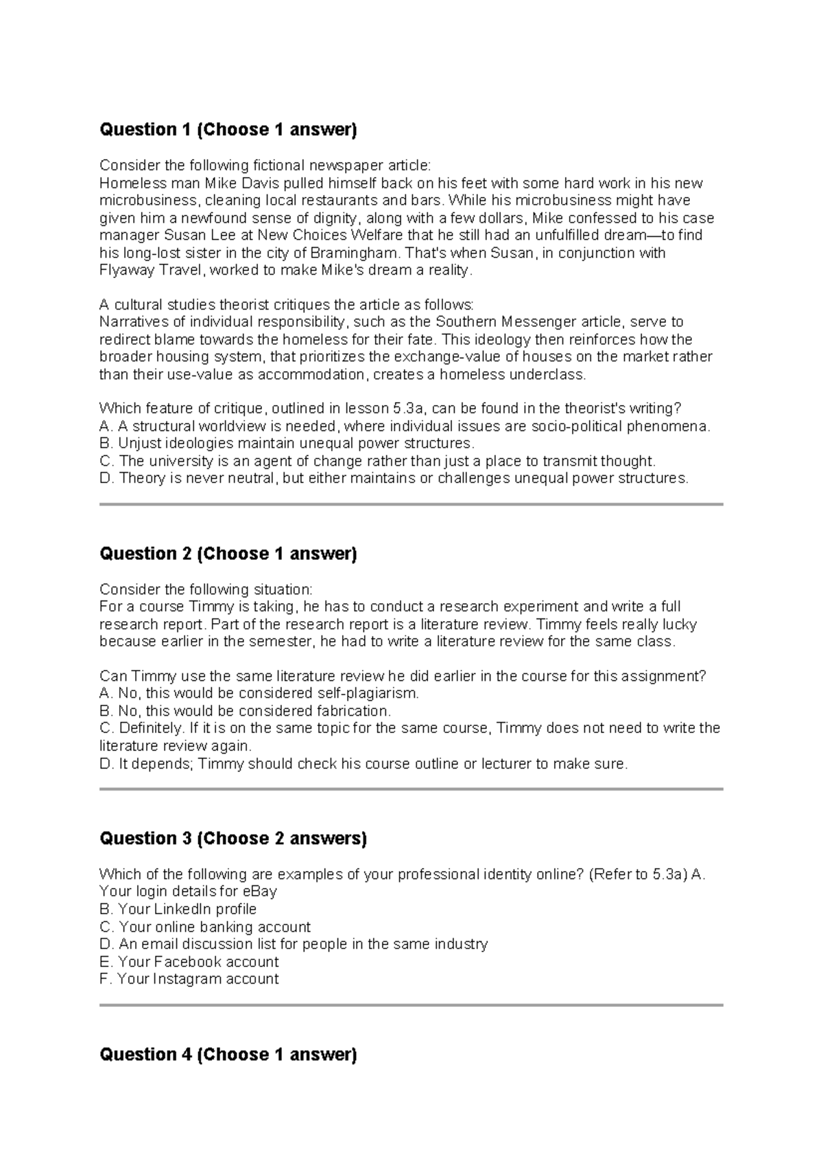 Bộ 3 - Course Study Questions and Answers for Midterm Exam - Studocu