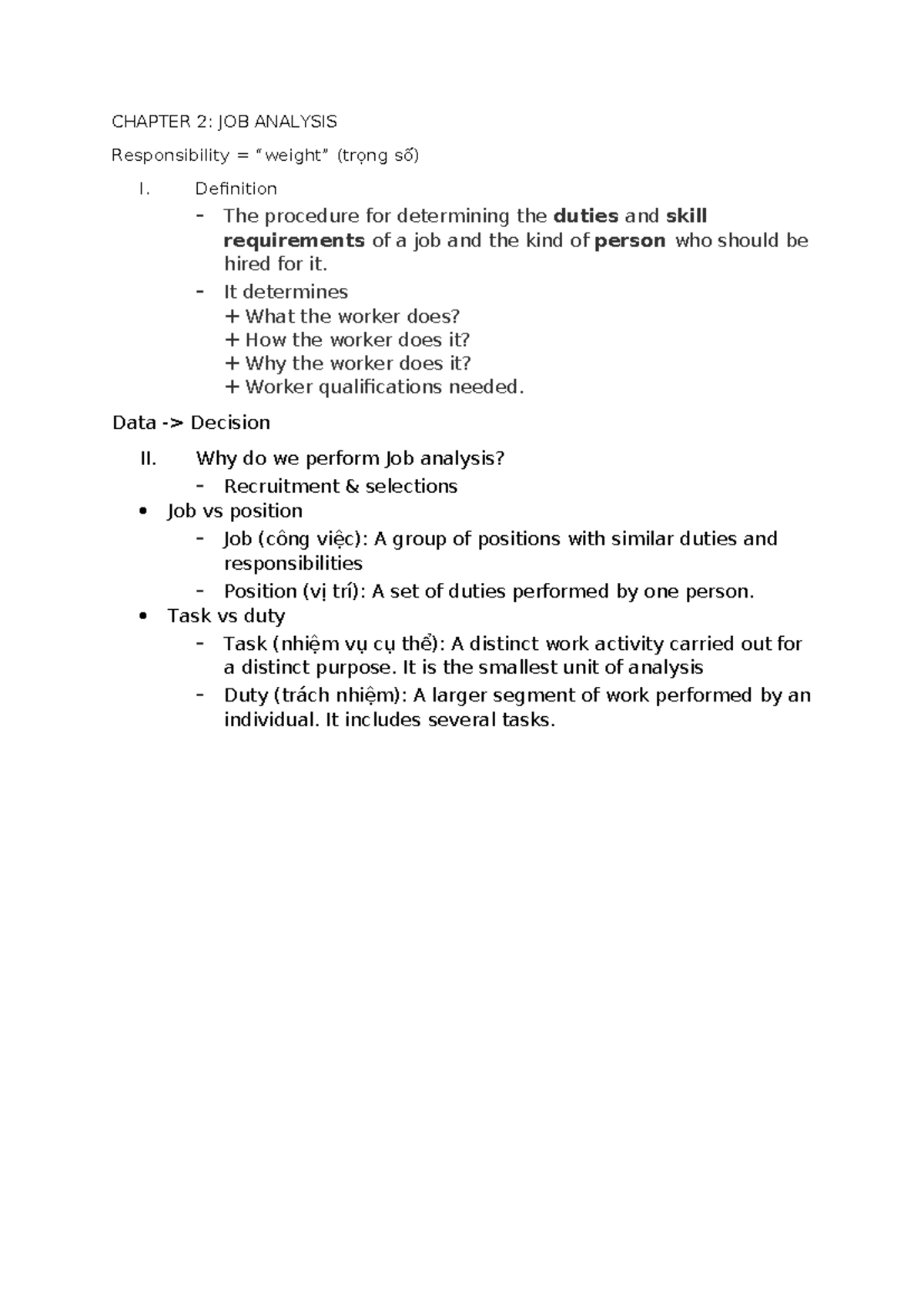 CHAPTER 2: JOB ANALYSIS - Understanding Roles and Responsibilities ...