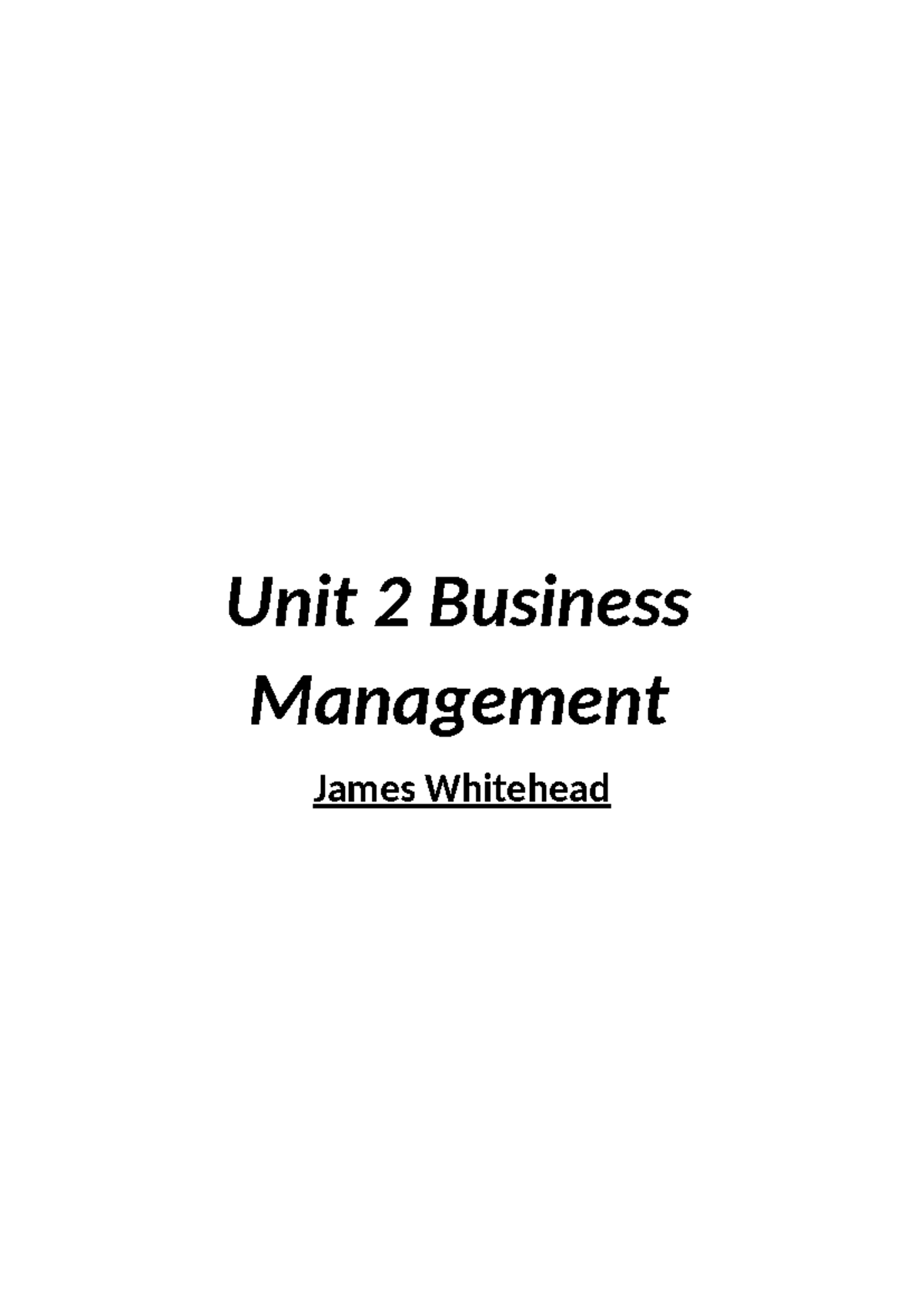 Unit 2 Business Management AOS 1 & 2 Exam Notes and Key Concepts - Studocu