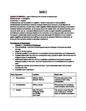 PSYC 1020: General Psychology Practice Test for Chapters 1 & 2 - PSYC ...
