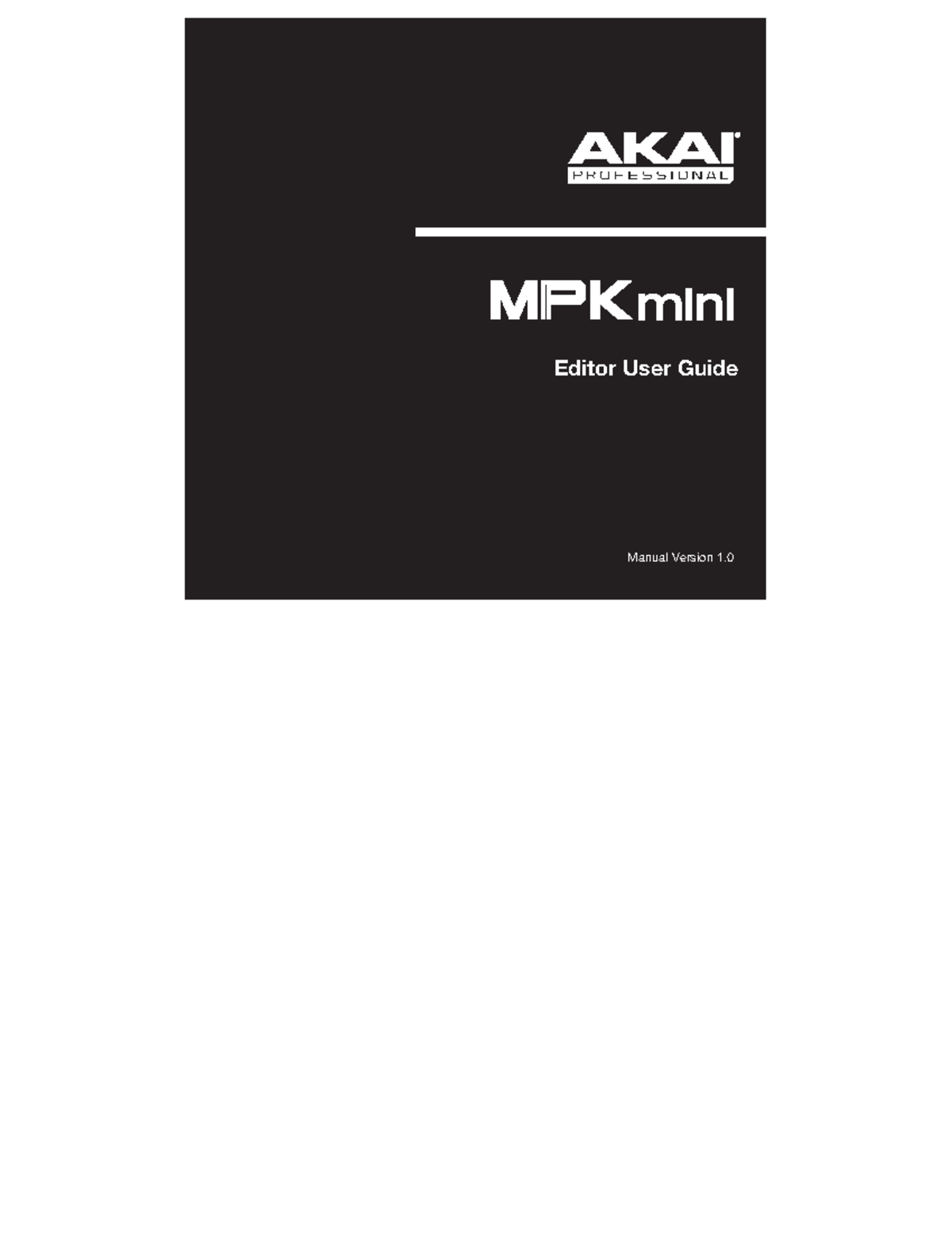 MPK Mini Editor User Guide v1: Complete Setup and Operations - Studocu