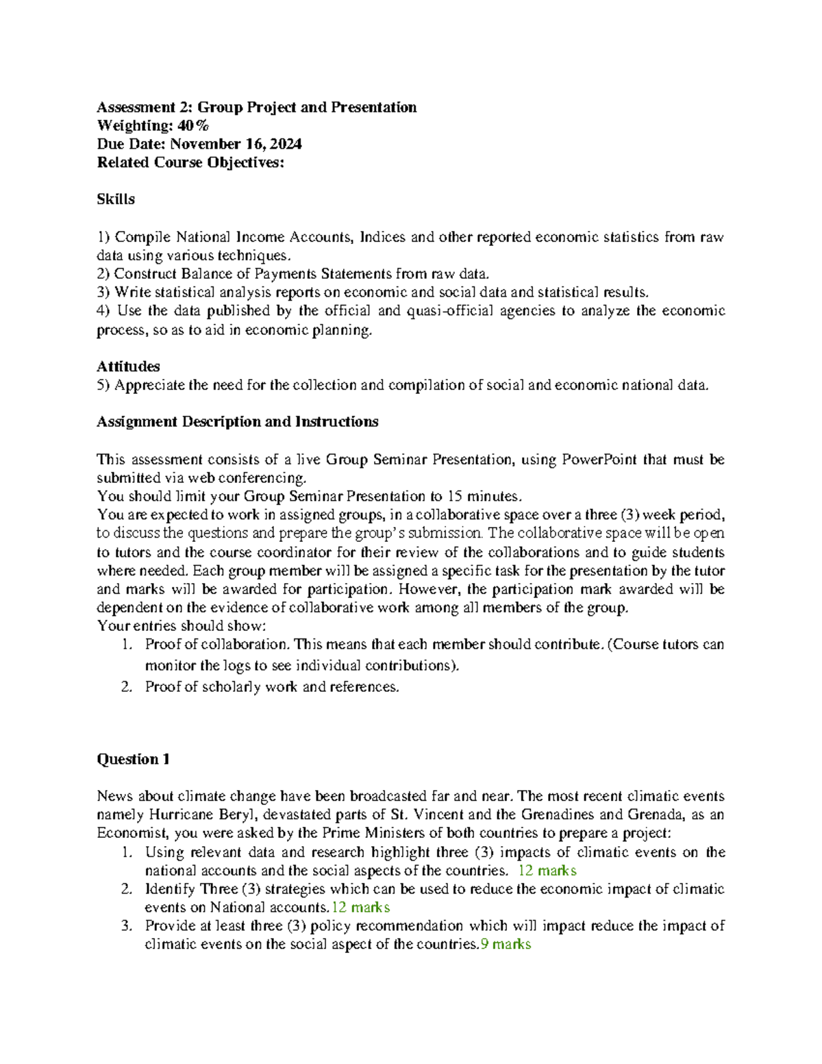 Group Project Presentation for Assessment 2 in Econ 2005 (2024-2025 ...