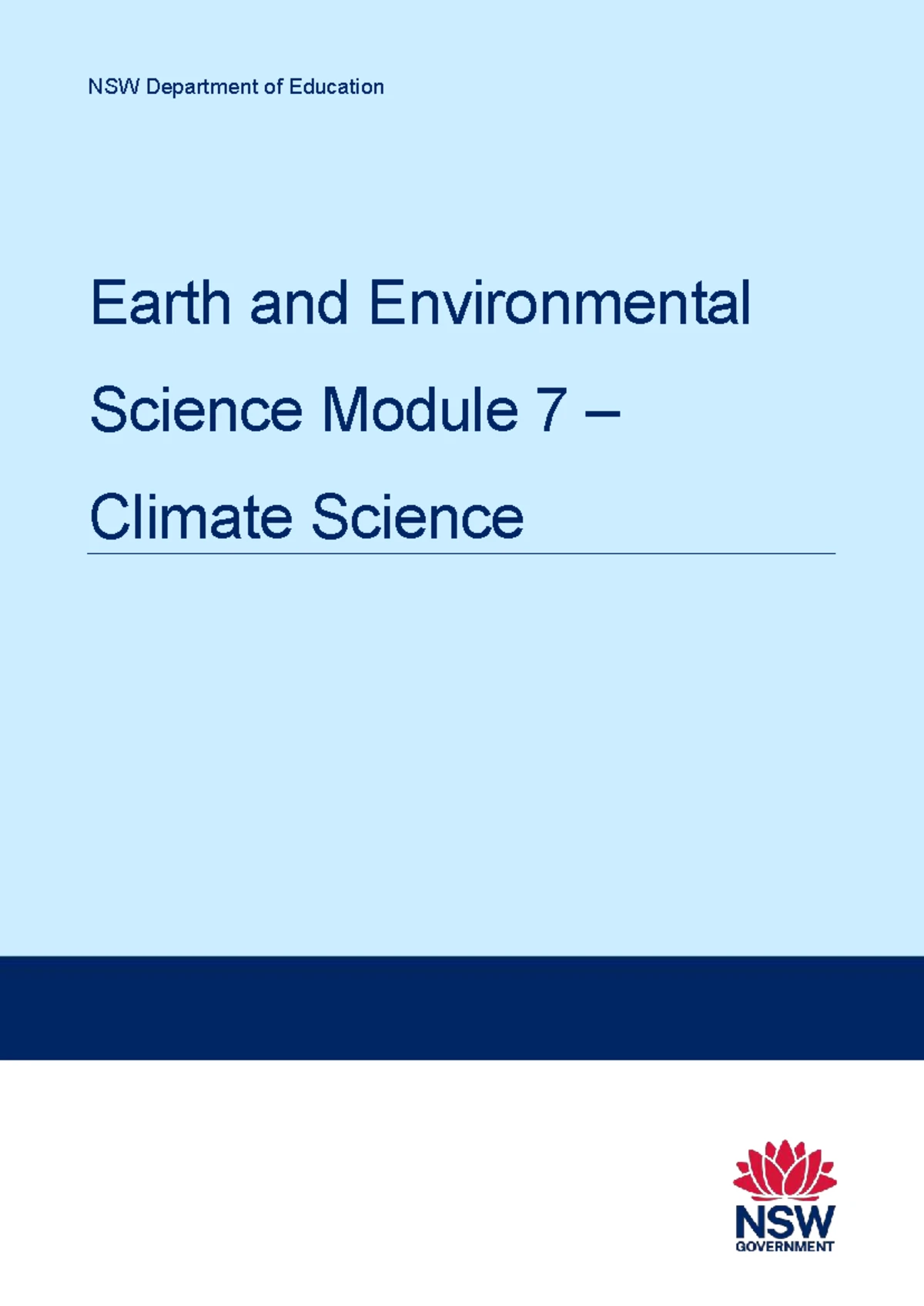 Year 12 Earth & Enviro Science Module 7: Climate Science Overview - Studocu
