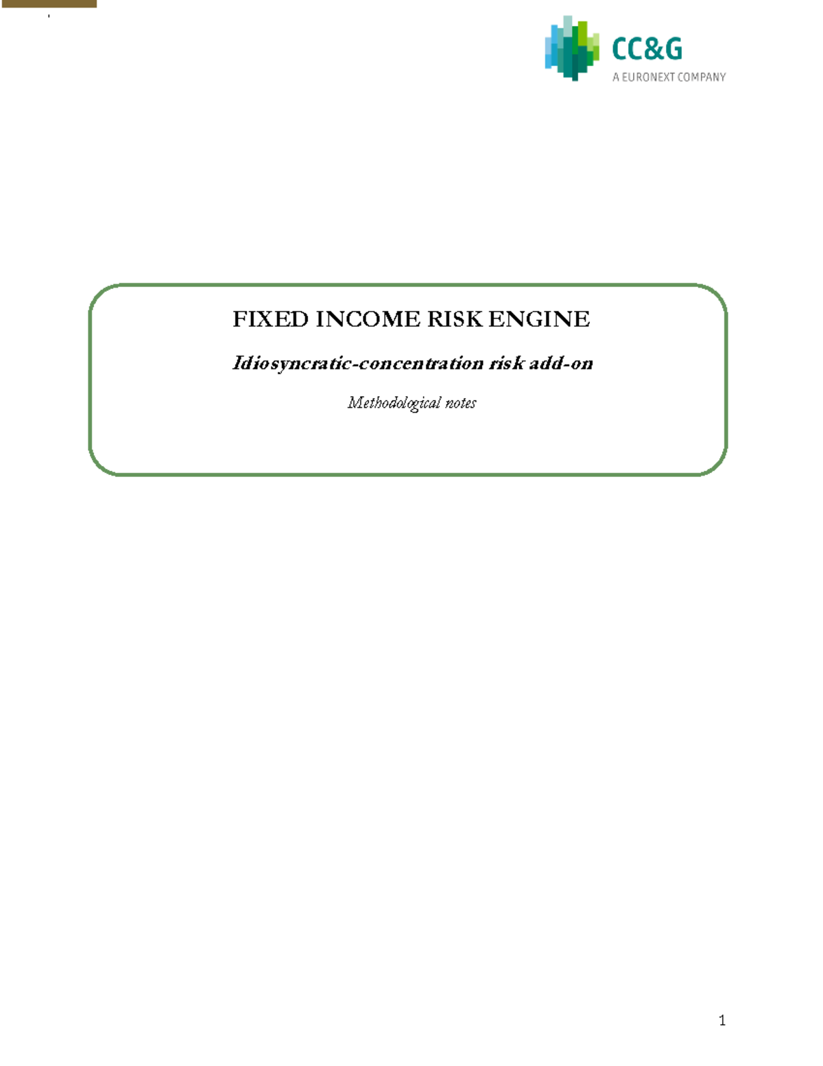 Fixed Income Risk Engine Methodological Notes (Module A4) - Studocu