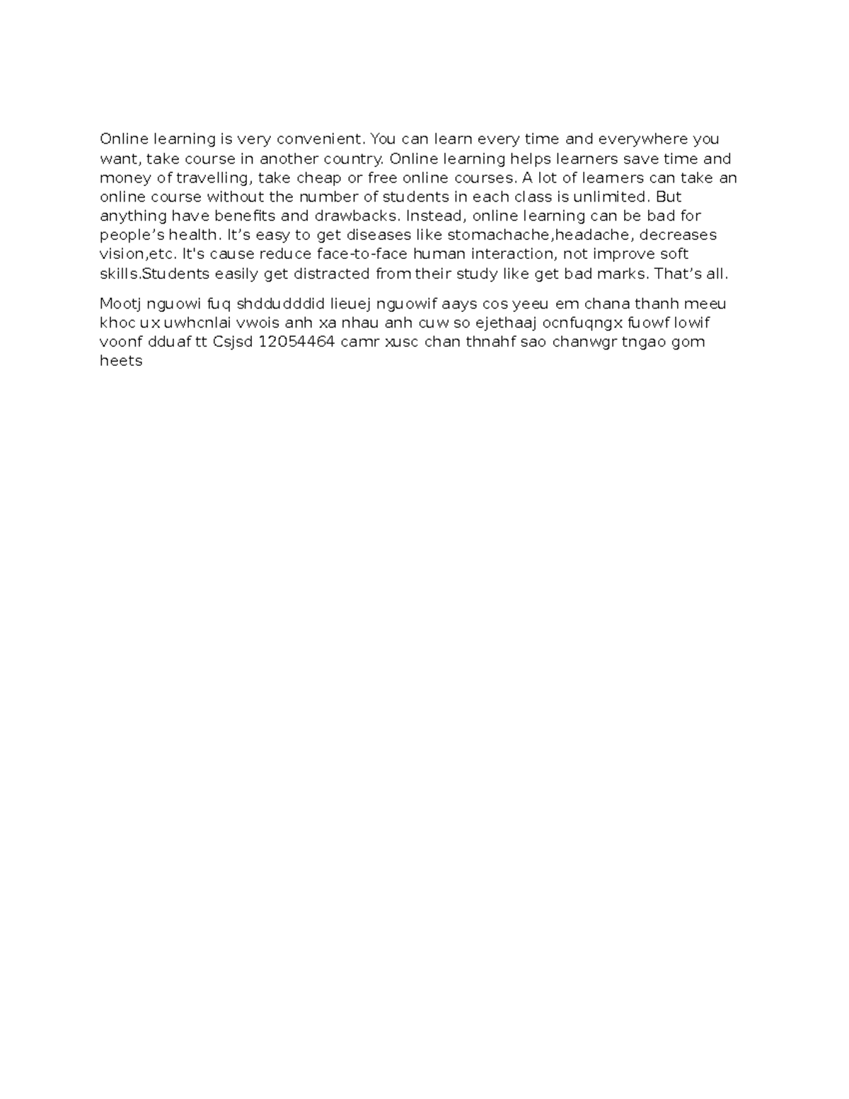 Csjsd 12054464: Pros and Cons of Online Learning in Modern Education ...