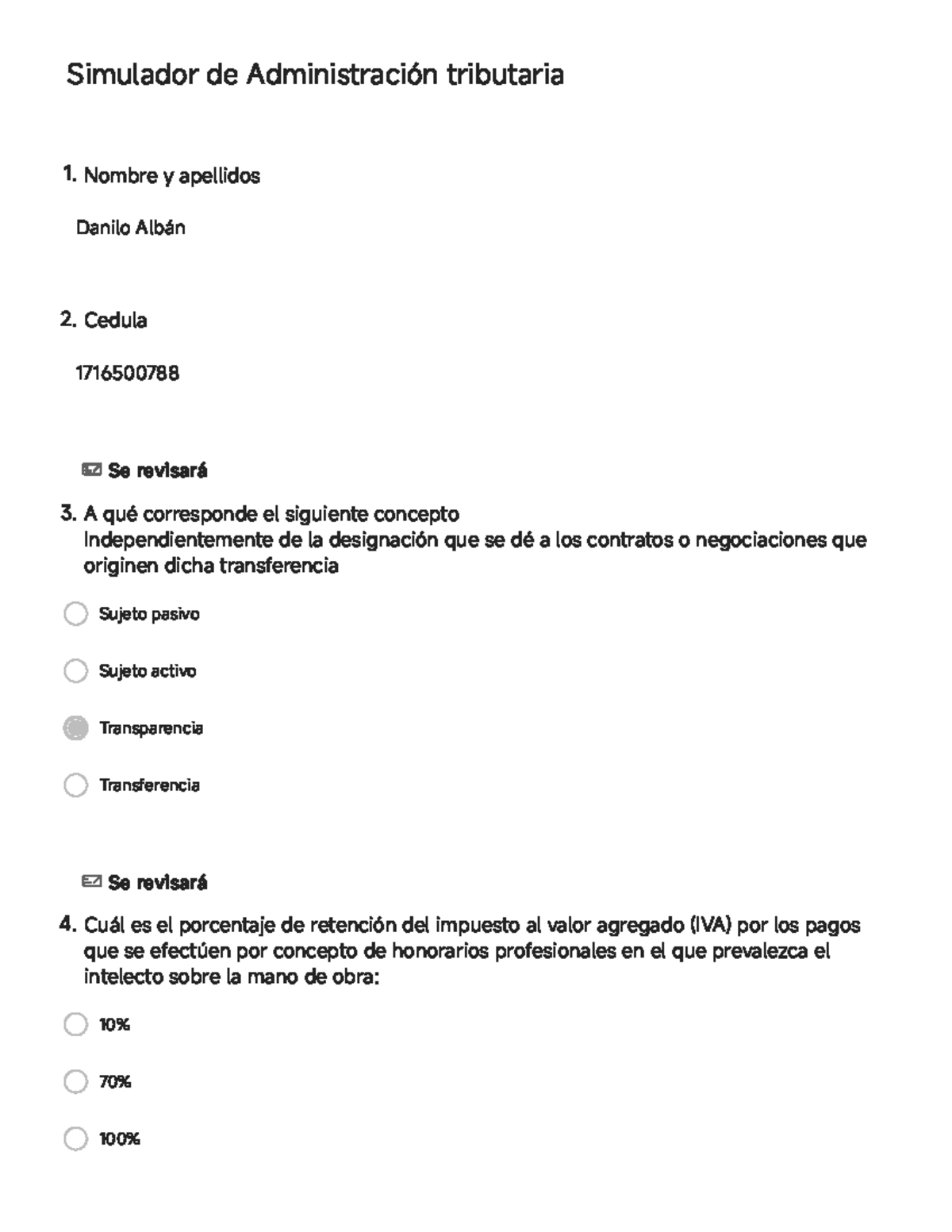 Simulador de Administración Tributaria - Ejercicios y Conceptos Clave ...