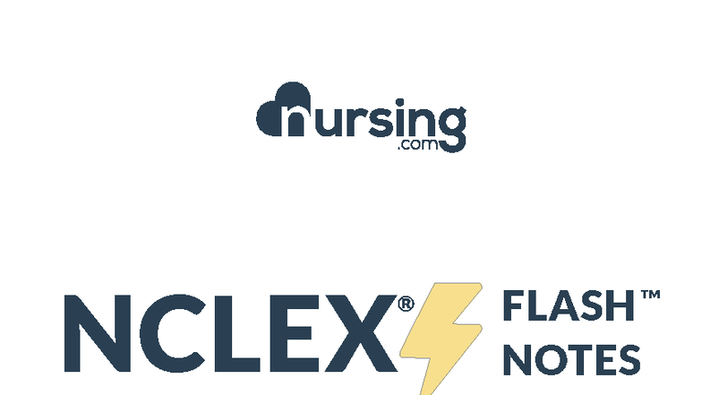 NCLEX Flash Notes: 77 Essential Nursing Topics for Success - Studocu