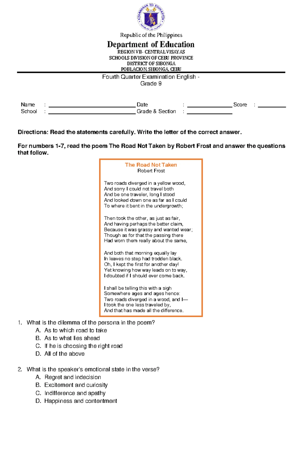 Prelim LAB QUIZ 1 Review: Results & Analysis - Studocu