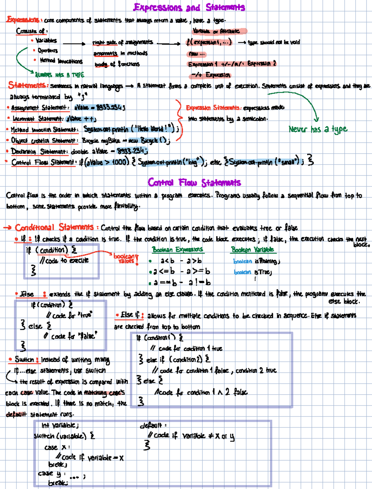 Expressions and Statements: Workshop Week 2 Overview - Studocu
