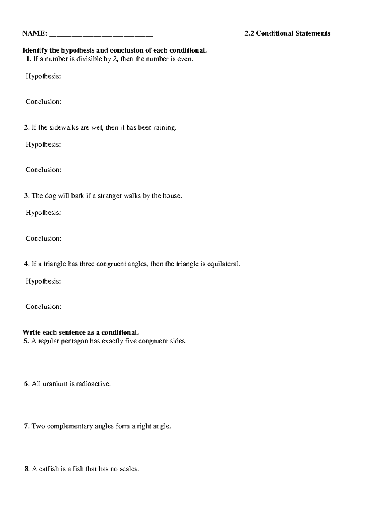 2.2 WLST - NOTED - NAME: ____________________________ 2 Conditional ...