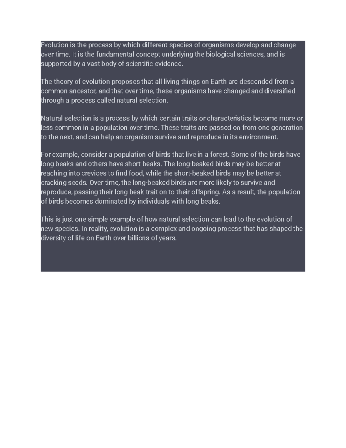 Biology 101: Understanding Evolution and Natural Selection Concepts ...