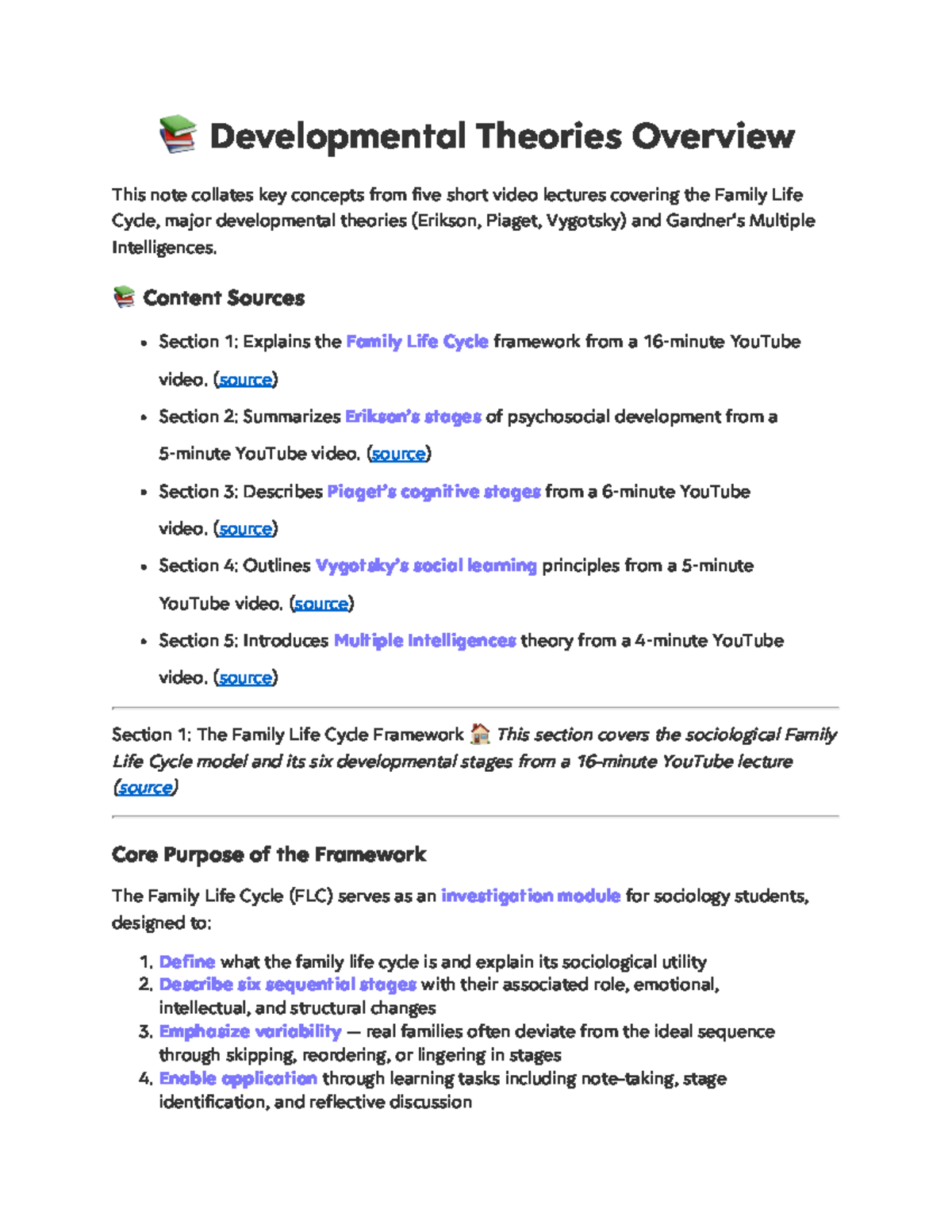 Developmental Theories Overview: Family Life Cycle & Key Theorists ...
