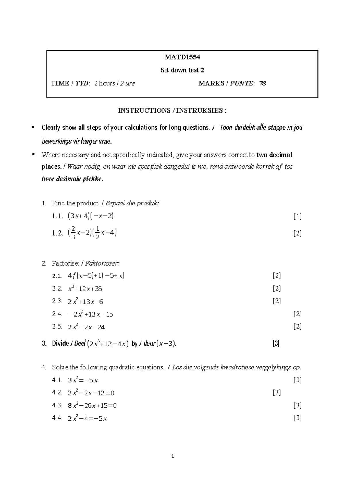 Ct3 2024 - Calculations and Problem Solving Assessment - Studocu