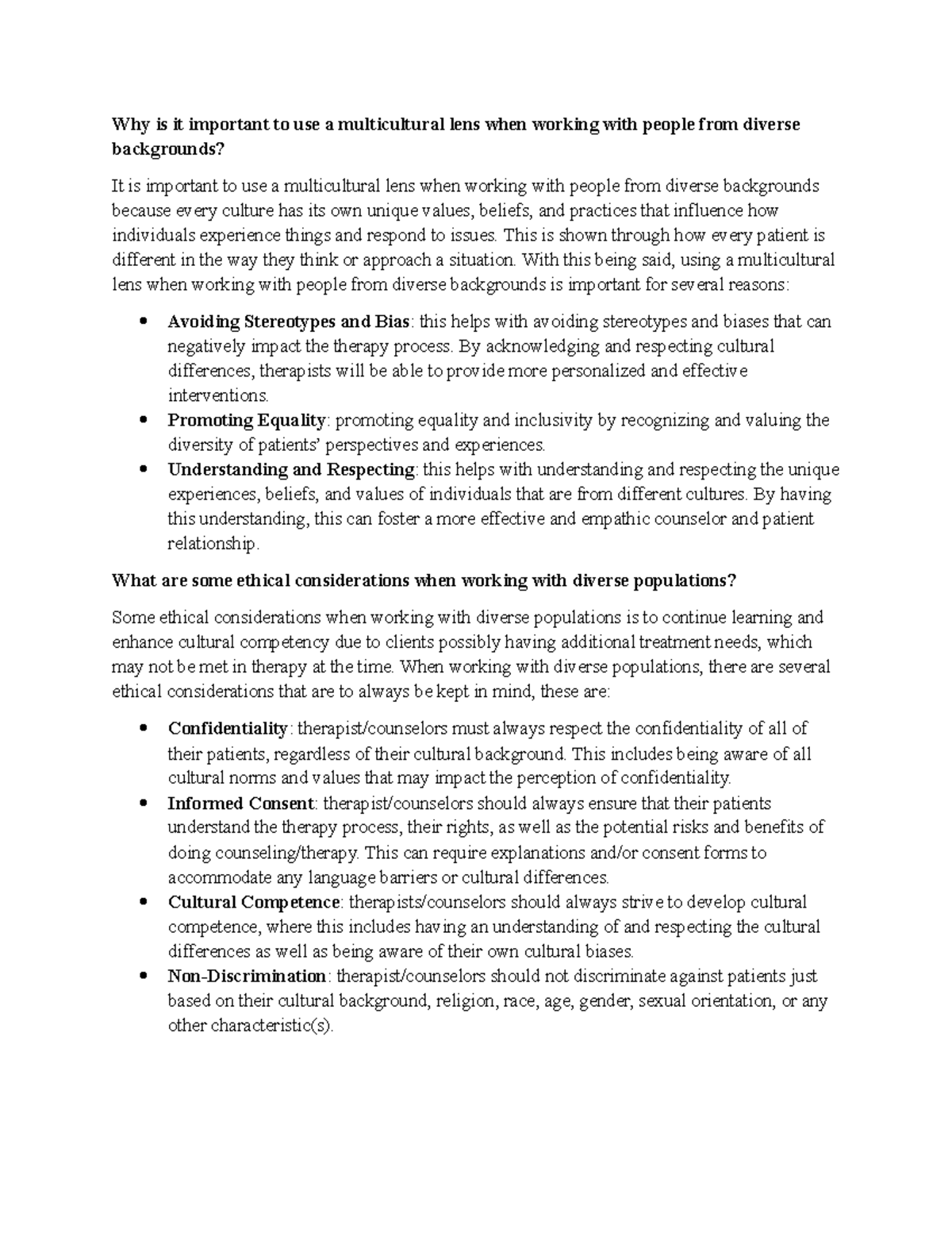 Multicultural Lens in Therapy: Ethical Considerations & Importance ...