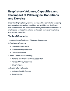 Understanding Respiratory Volumes and Capacities - A Comprehensive ...