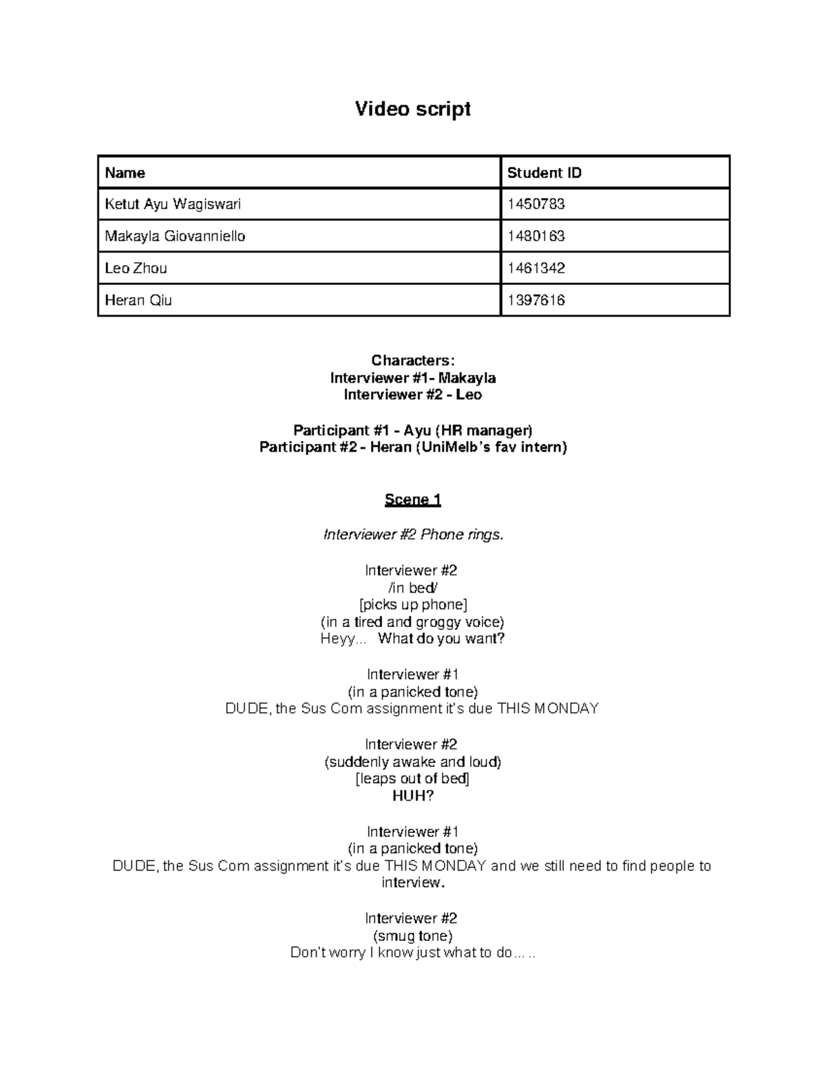 Video Script for SUS COM Assignment: Insights on Sustainable Commerce ...