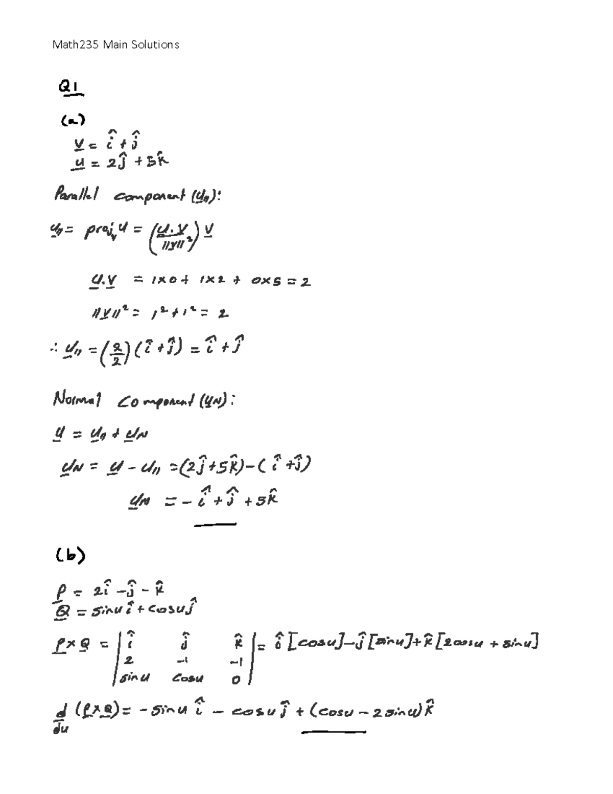 Math235 Final Exam Solutions 2024 - Studocu