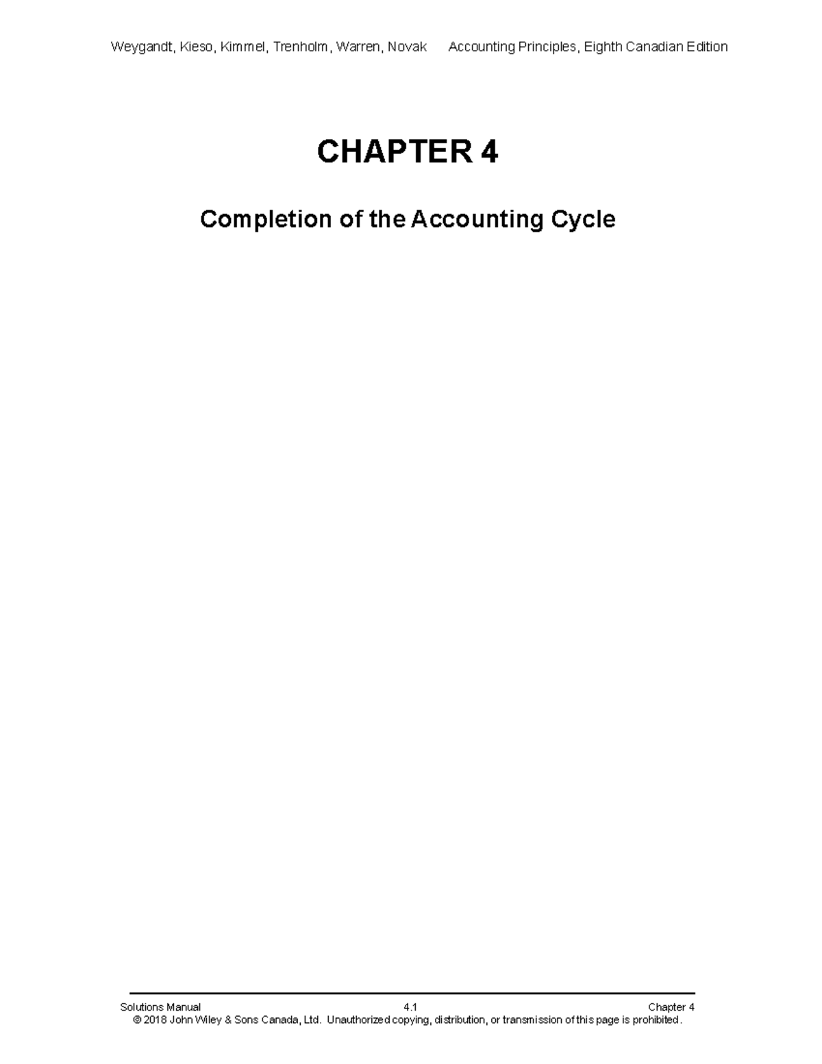 Ch 4 ACC Cycle Solutions Manual - Exercises & Brief Exercises - Studocu