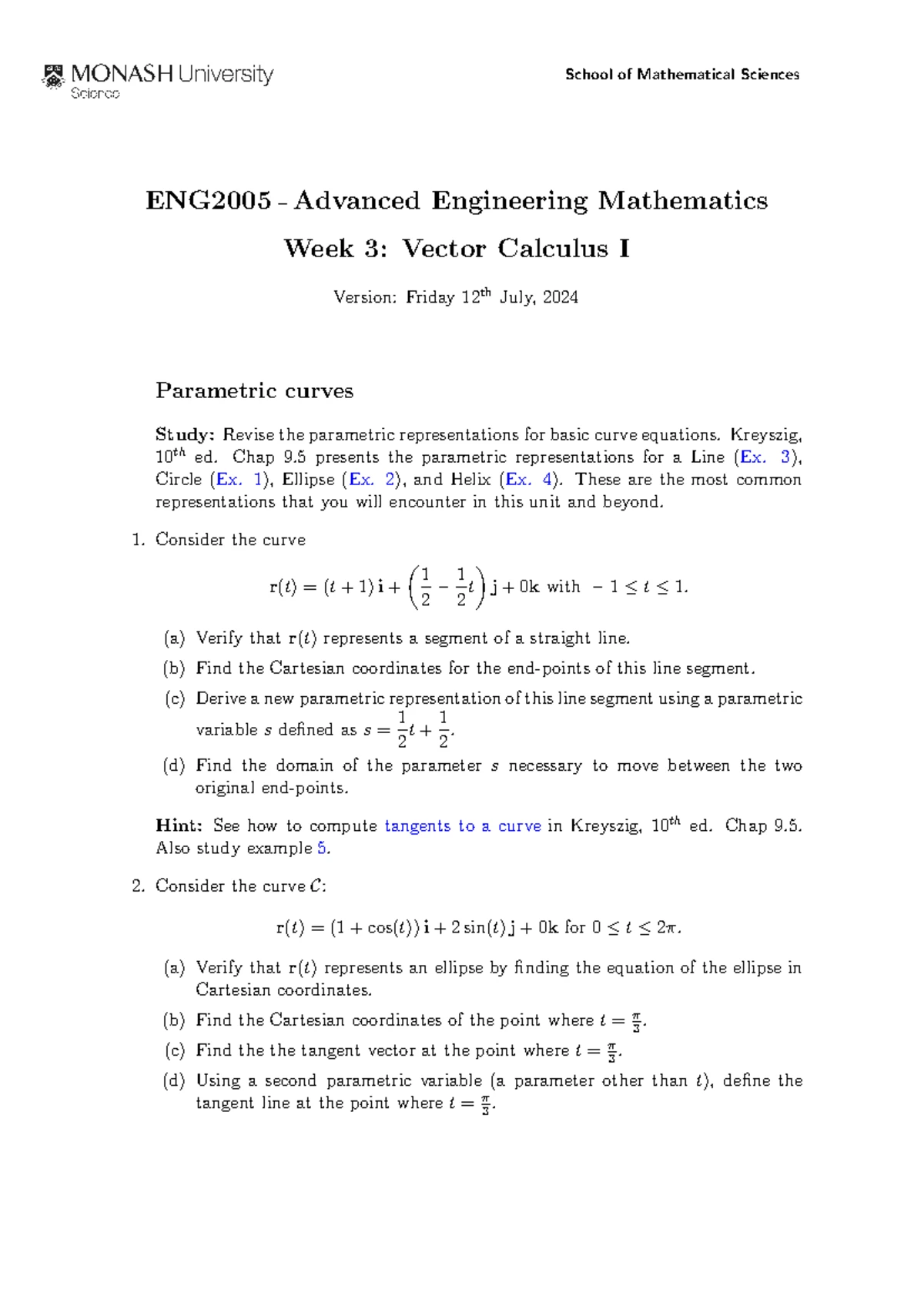 Del Operator notes - Advanced Engineering Mathematics - Tuesday, March ...
