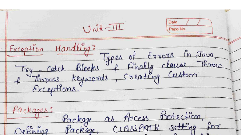 Unit 3: Exception Handling in Java - Errors, Try-Catch, and Custom ...