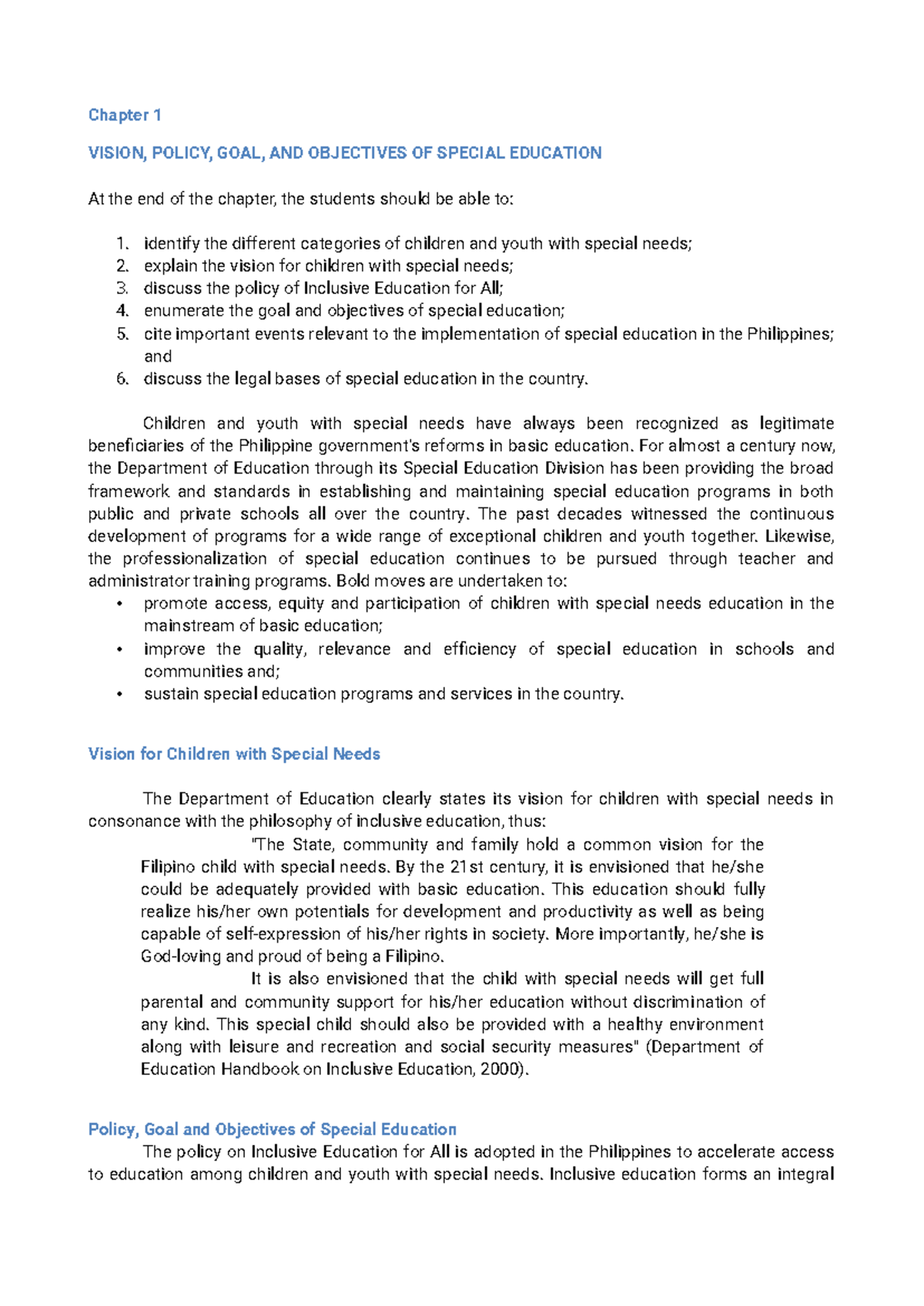 sped-101-vision-policy-goals-objectives-in-special-education-studocu