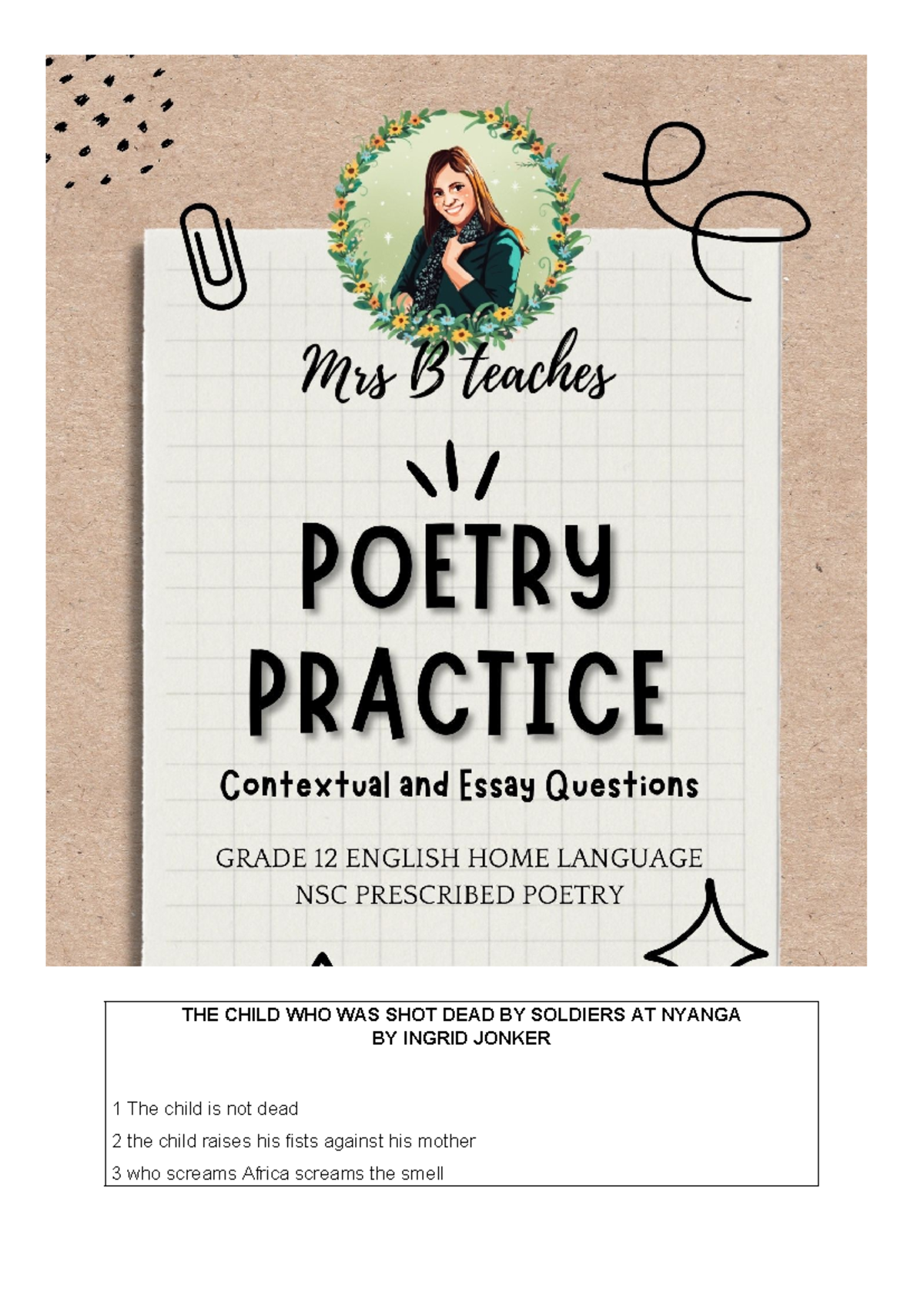 Poetry Analysis Questions and Essays for UWOFOL Literature Studies ...