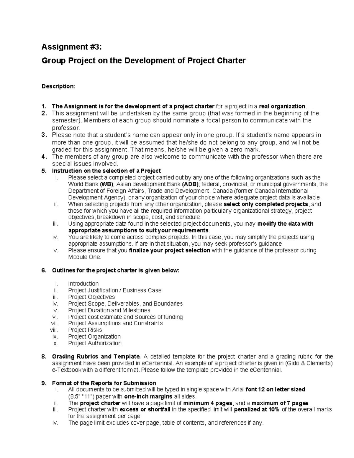 RFP Description for Assignment #1: Proposal Guidelines and Structure ...