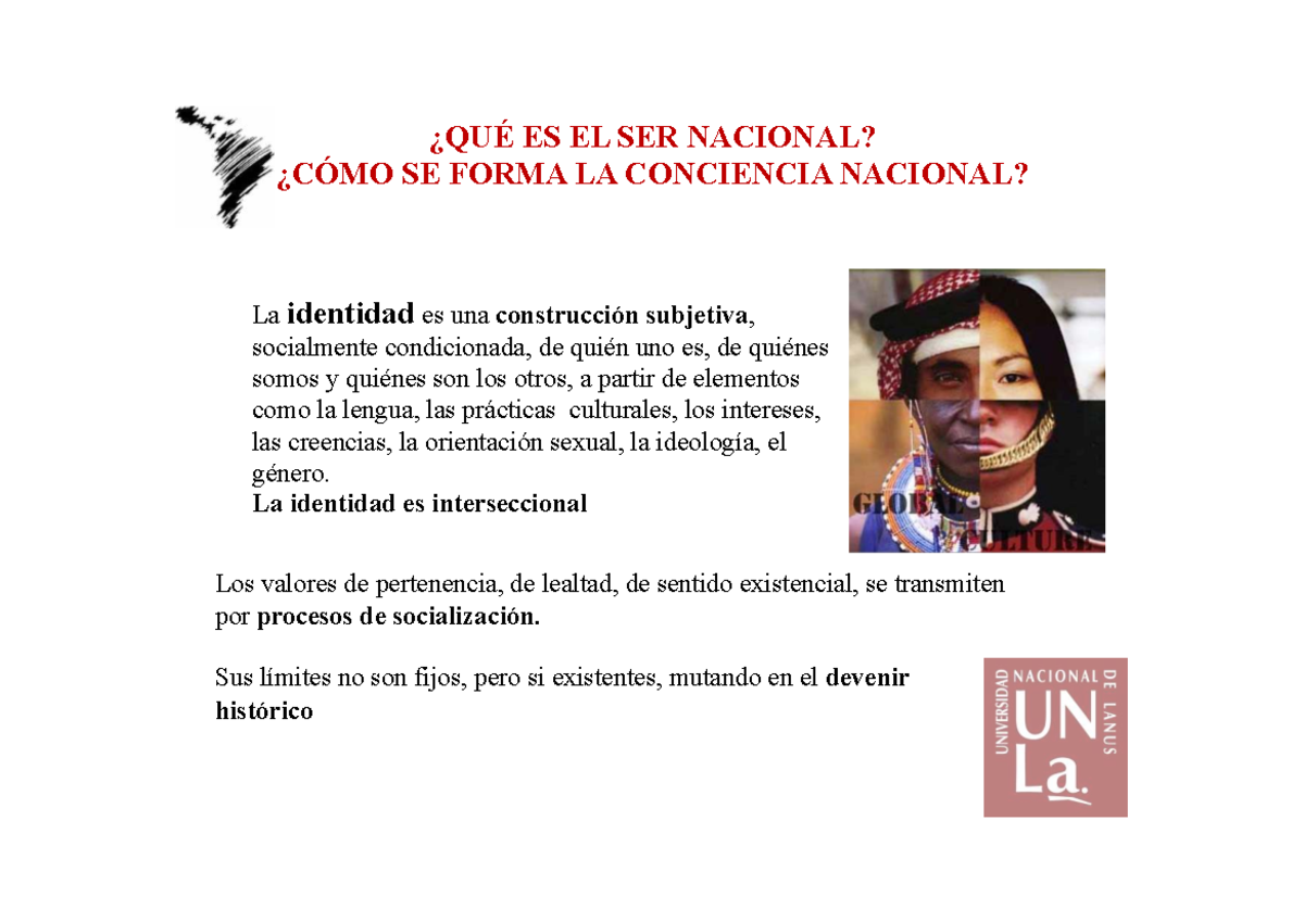 Clase 2 PNL 2026: Identidad Nacional y Conciencia Colectiva - Studocu