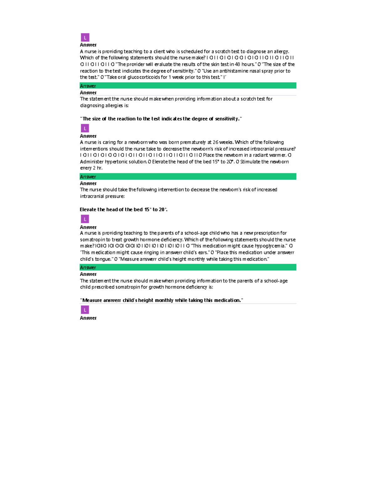 ATI RN Concept Level 3 Comprehensive Review: Allergy & Growth Hormone ...
