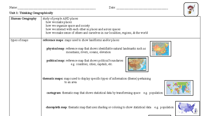 APHG Unit 1 & 2: Key Terms and Concepts in Human Geography - Studocu