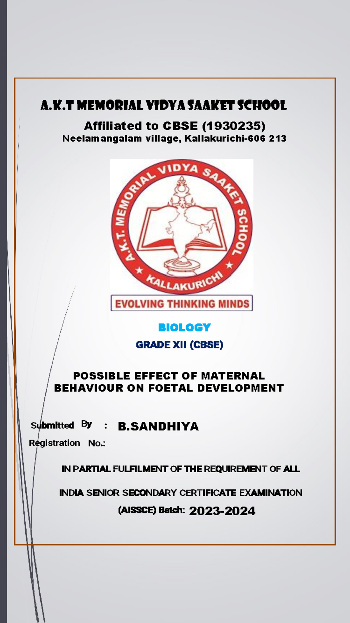 Possible Effects of Maternal Behavior on Fetal Development - XII ...