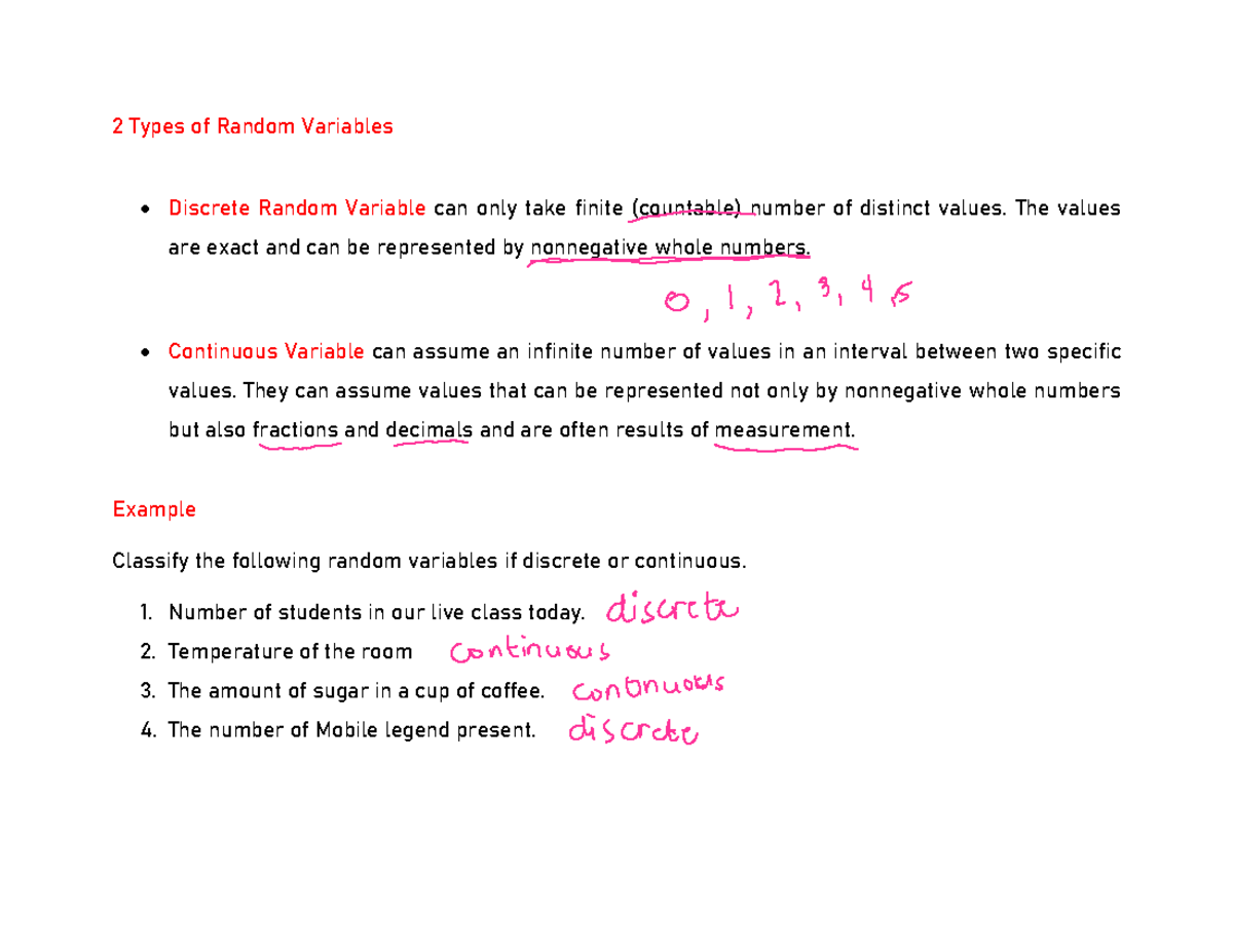 Inbound 4254897202224866896 - 2 Types of Random Variables Discrete ...