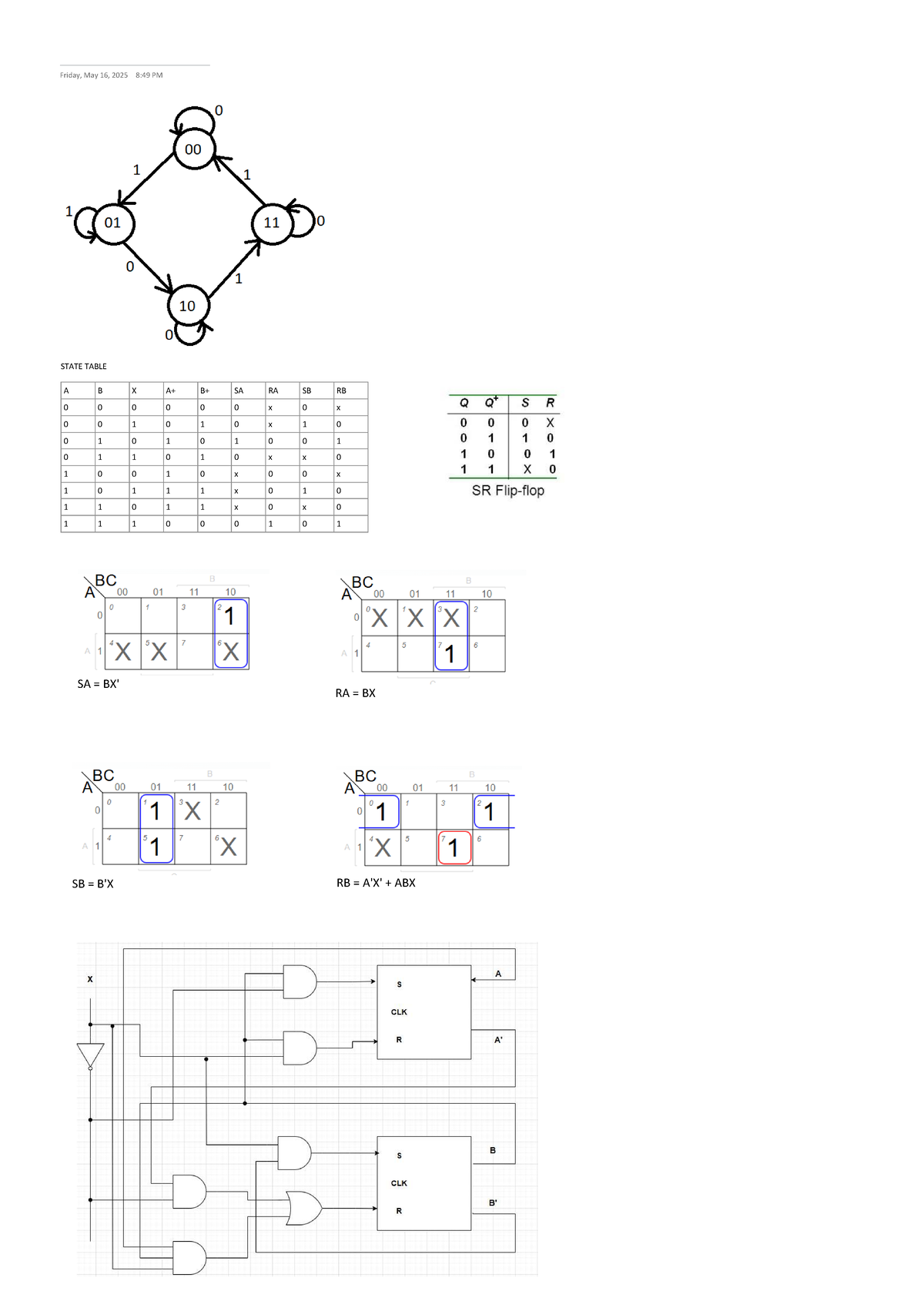 Assignment 04 Solutions: State Table Analysis and Results - Studocu