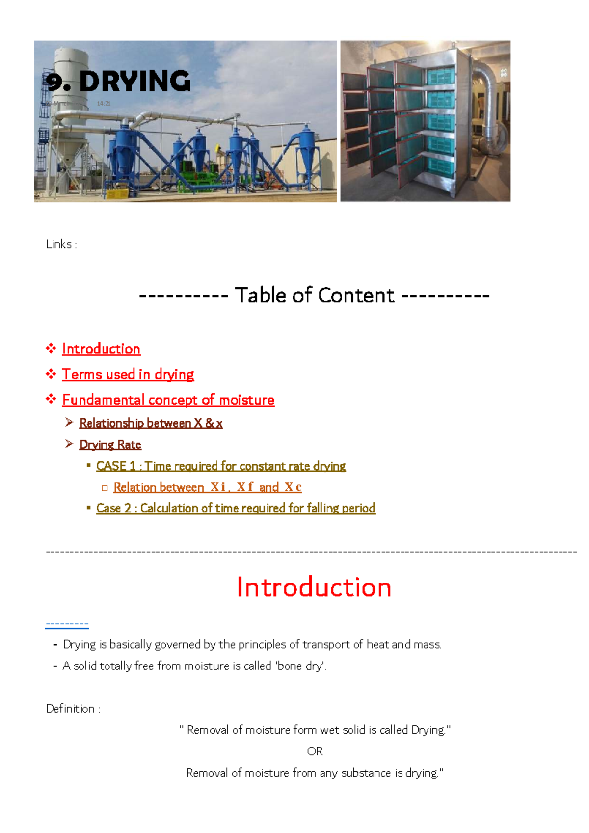 9. Drying Lecture Notes - Kenil Jagani - Studocu
