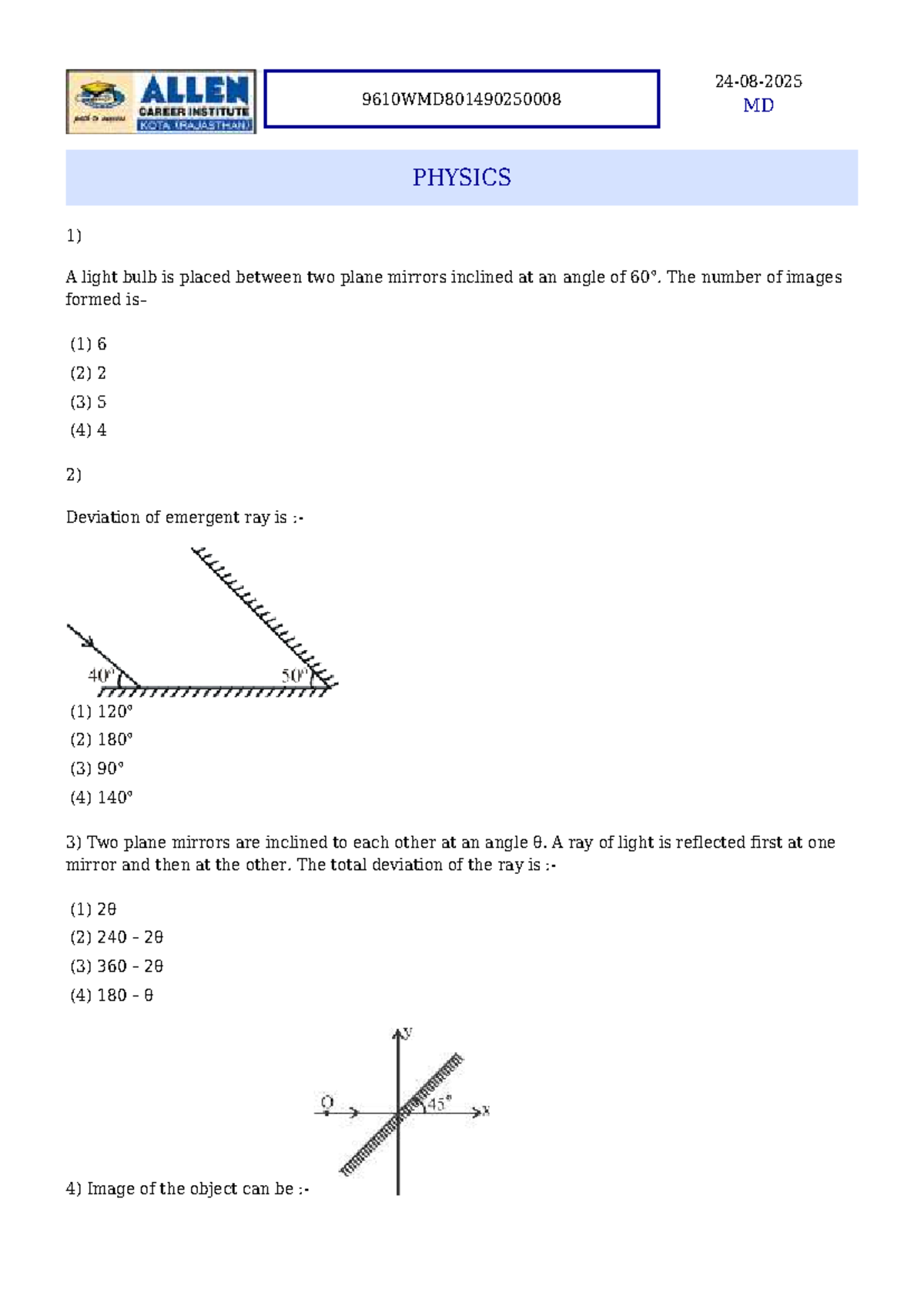 MD PHYSICS Final Exam Solutions and Key Concepts - Studocu