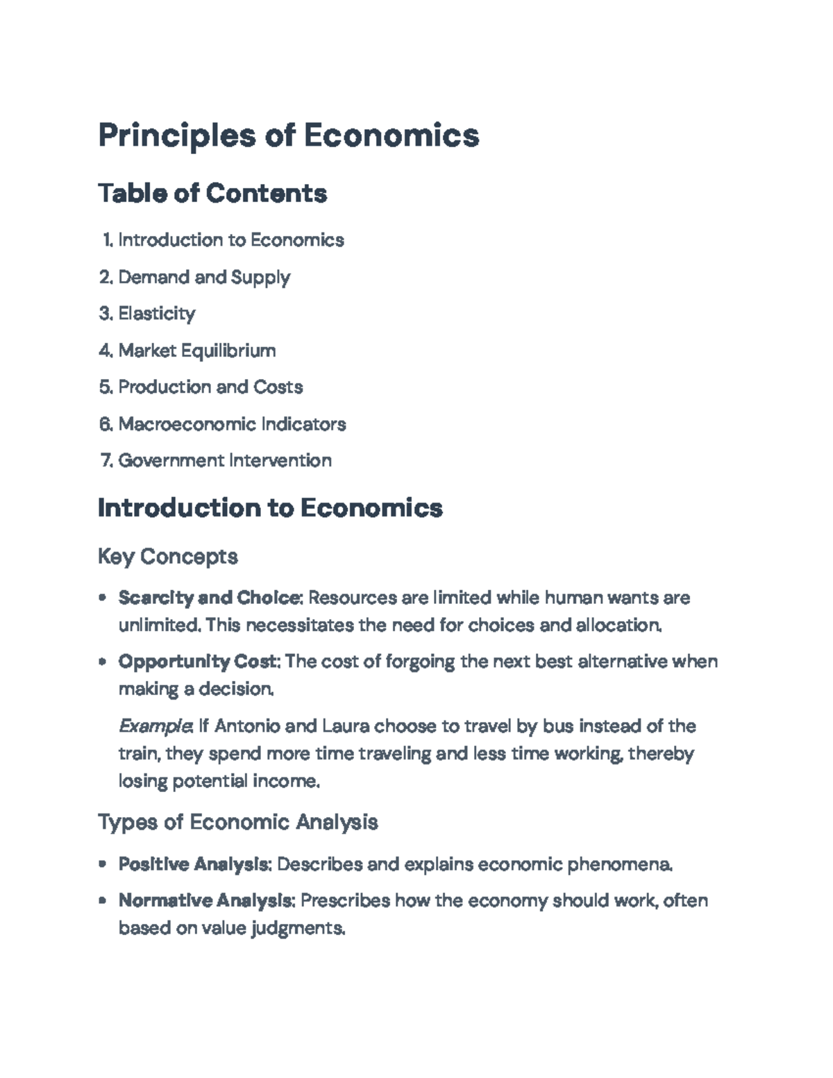 Economic Principles: Key Concepts, Elasticity, and Market Dynamics ...