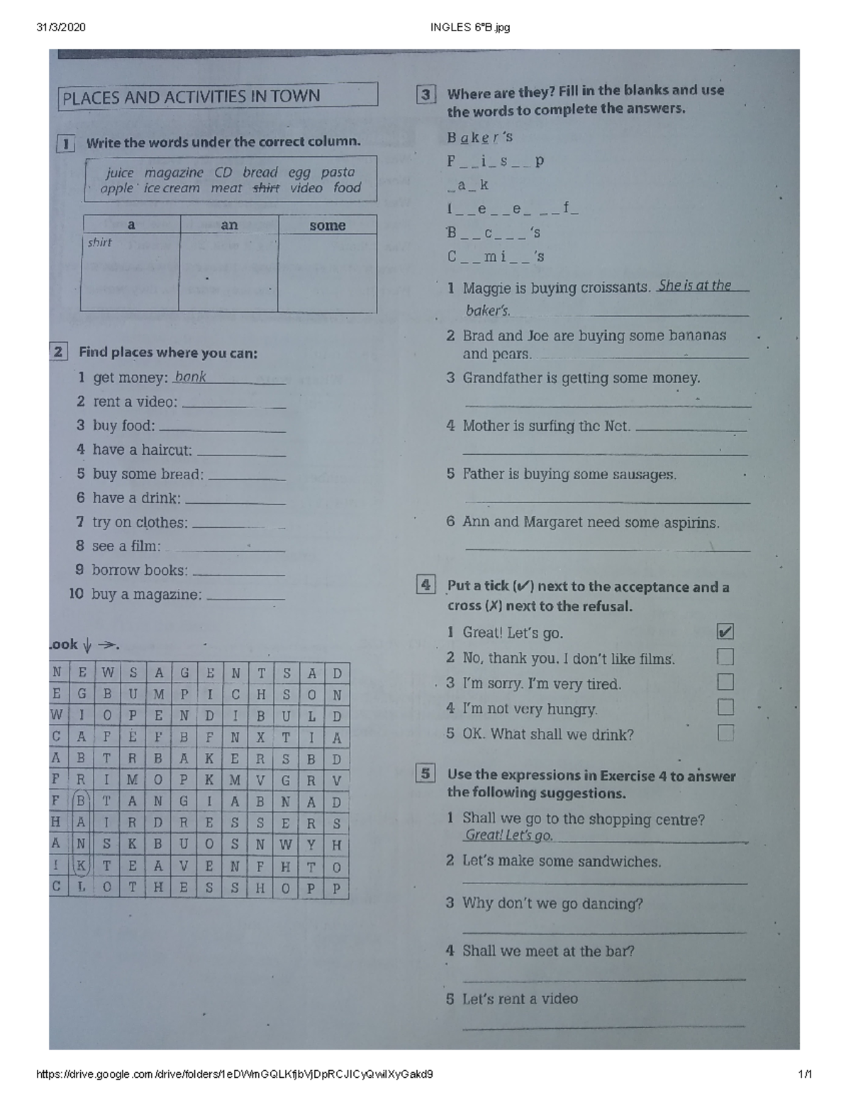Actividad 2 - Ingles 6°B - Document Analysis and Insights - Studocu