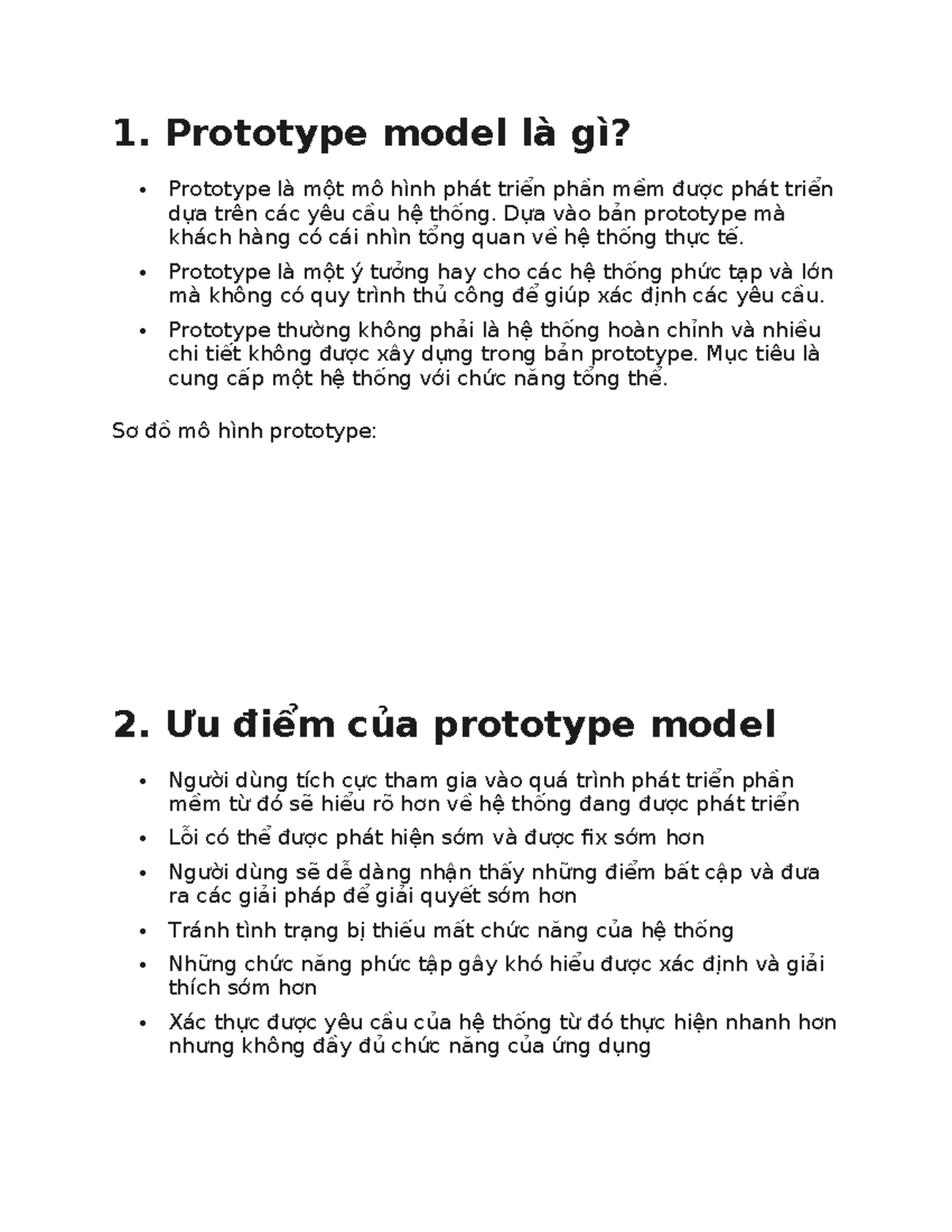 1 - ádasdasd - 1. Prototype model là gì? Prototype là một mô hình phát ...