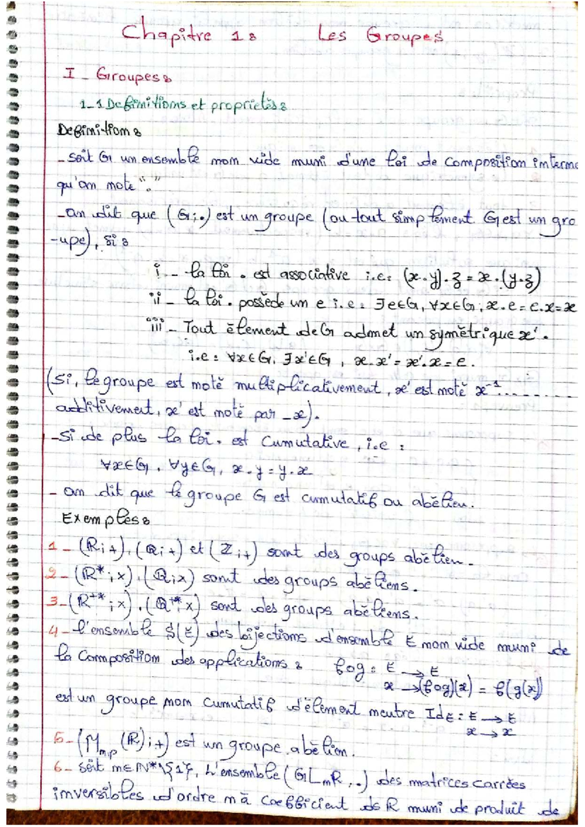 Chapitre 1 - Notes de Cours sur les Groupes et Équipes (61) - Studocu