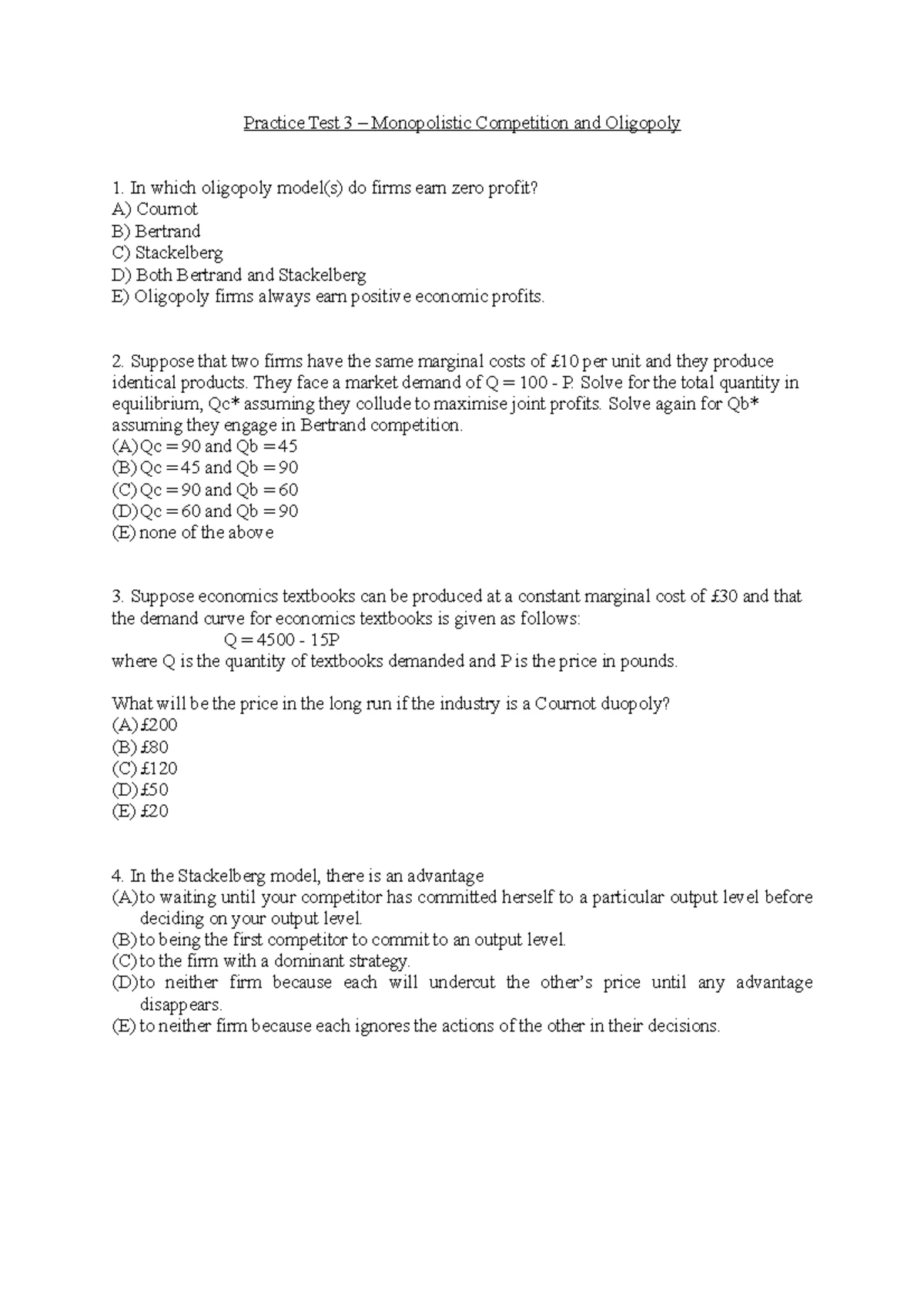 Sample/practice exam 2015, questions and answers - Practice Test 3 ...