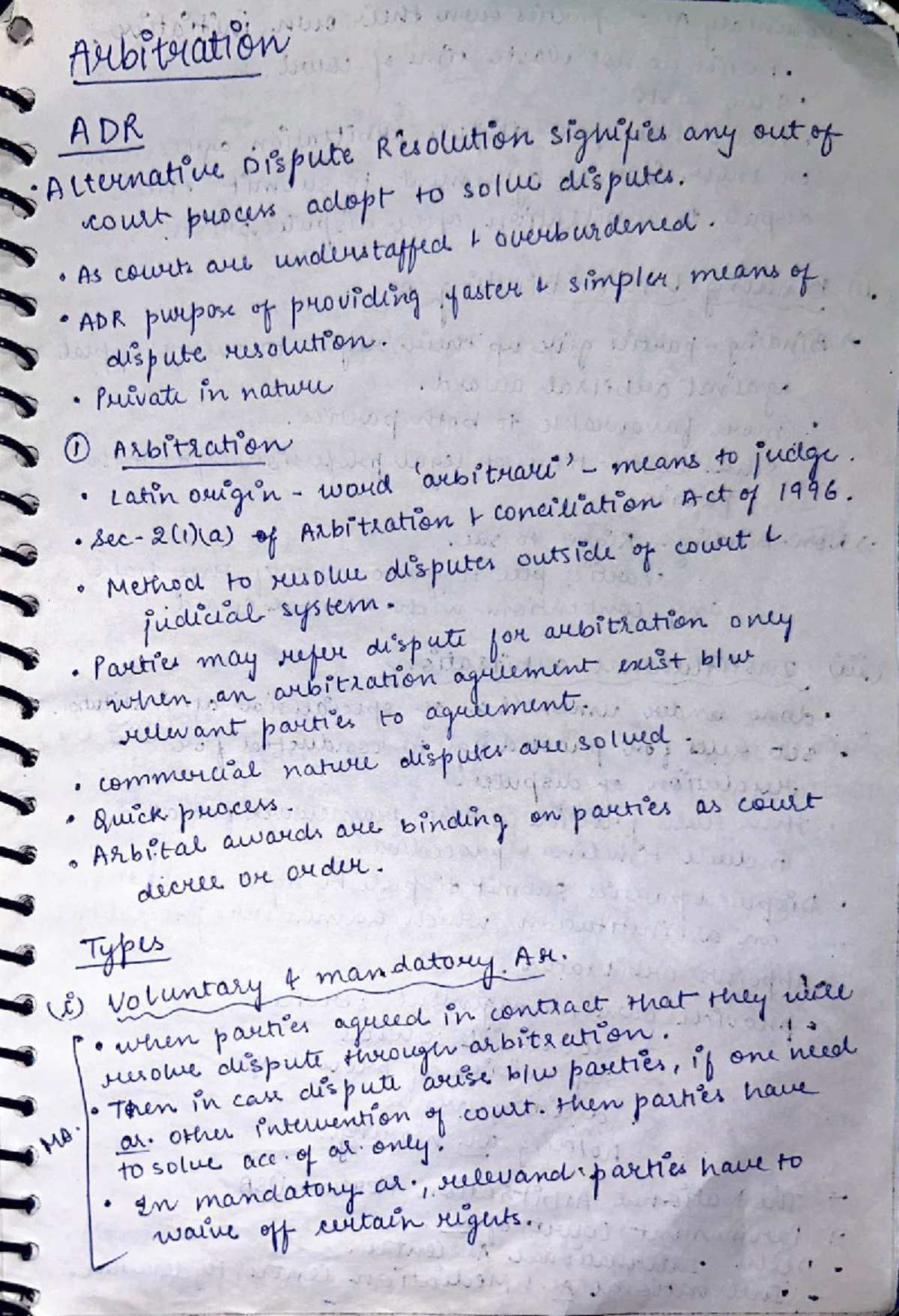 Arbitration Notes: Understanding ADR and Dispute Resolution Mechanisms ...