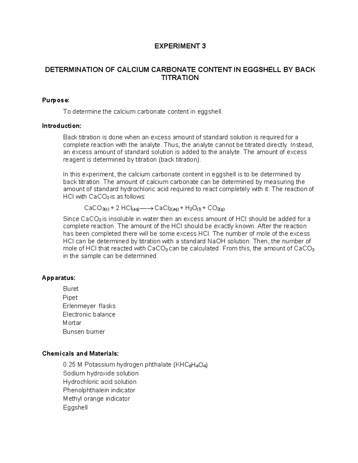 EXP 1A Lab Manual: Calibration of Volumetric Glassware Report - Studocu