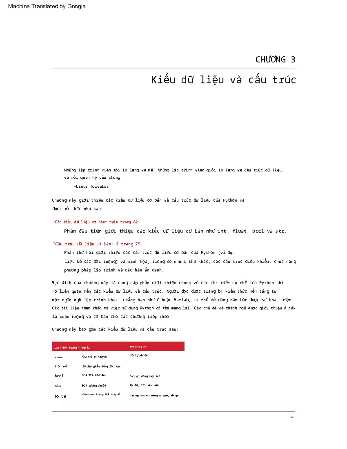 Chương 3: Kiểu Dữ Liệu và Cấu Trúc trong Python (C3) - Studocu