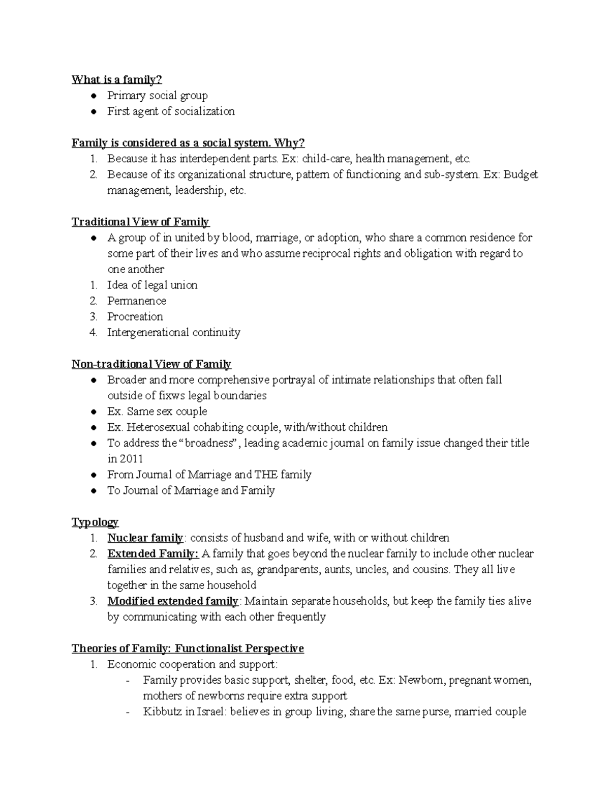 Sociology Chapter 11: Understanding Family Dynamics and Theories - Studocu