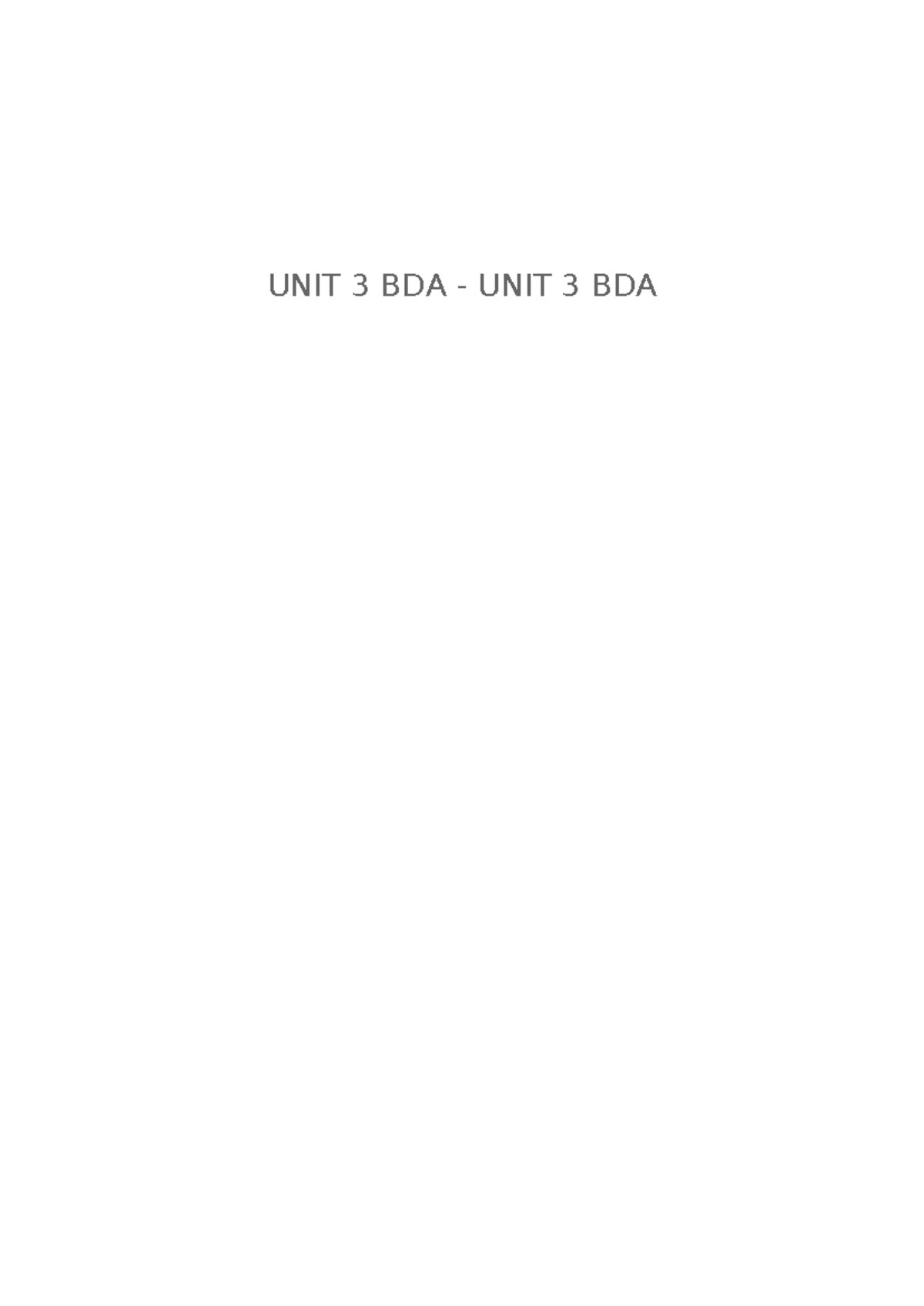 UNIT 3 Notes - UNIT 3 Big data analytics Introduction to hadoop - UNIT ...