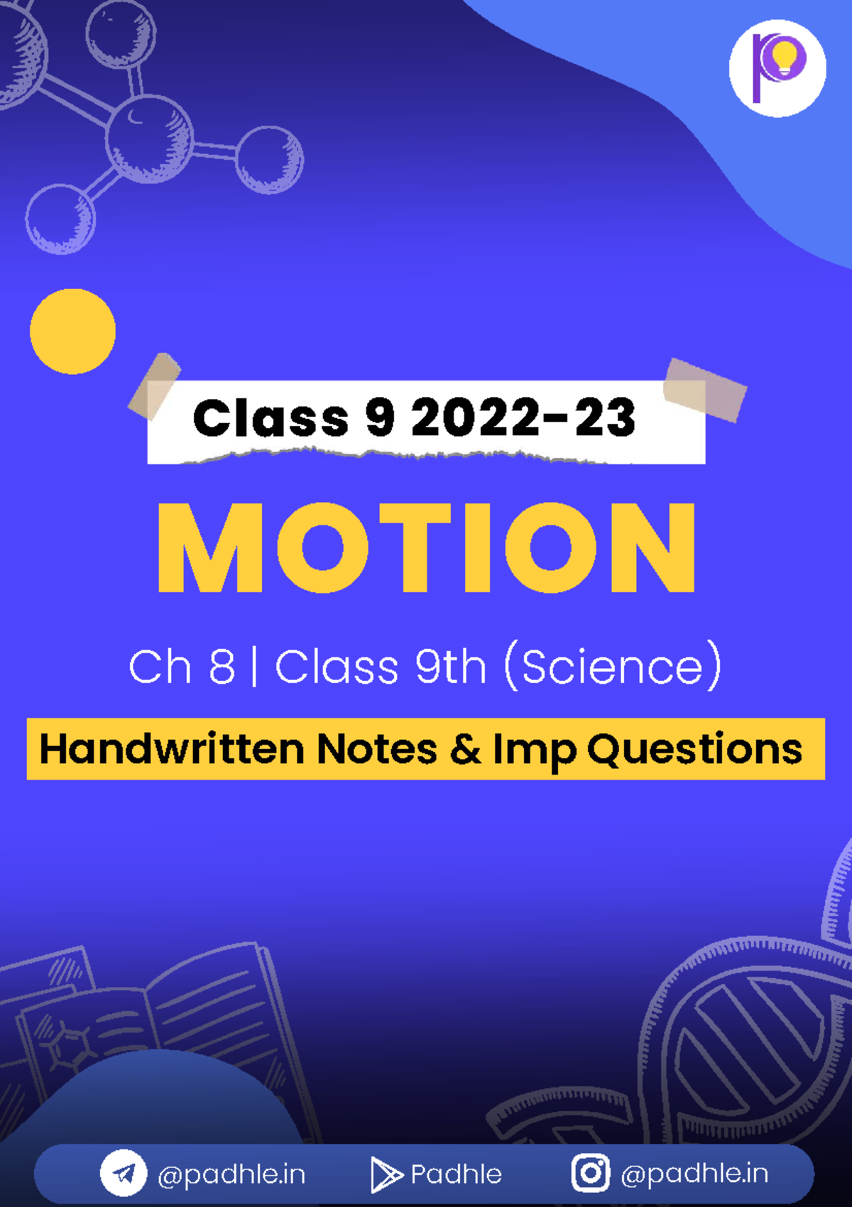 9th Science Motion Notes - Important Questions & Handwritten Details ...