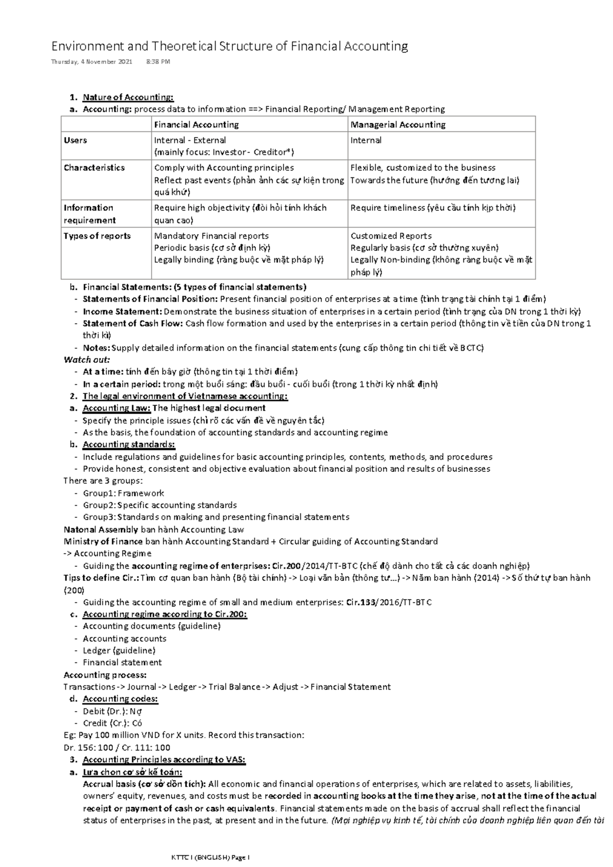 Environment and Theoretical Structure of Financial Accounting - Đại học ...