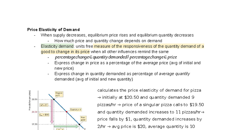 Econ Chapter 4: Price Elasticity of Demand Explained - Studocu